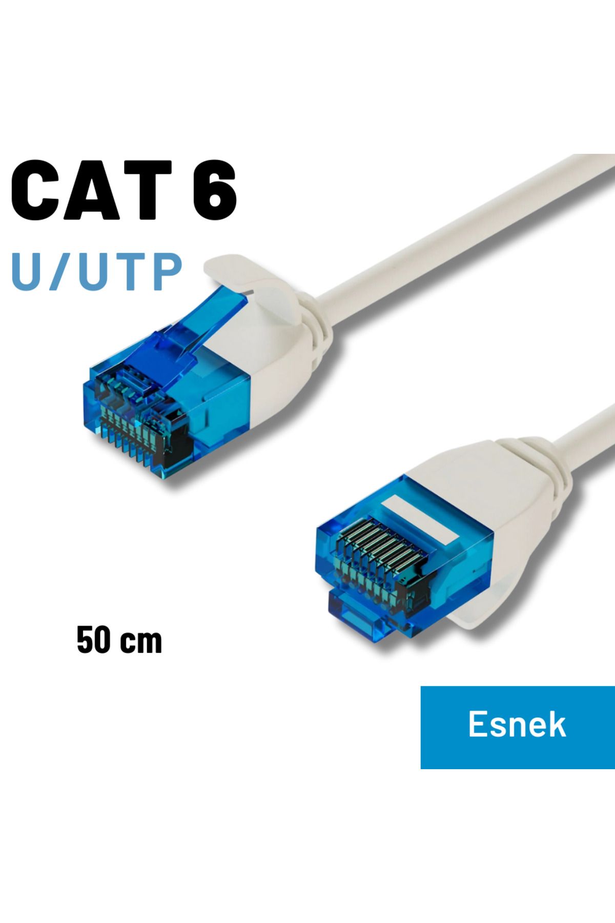 IRENIS CAT6 U/UTP Esnek Kablo, 50 cm
