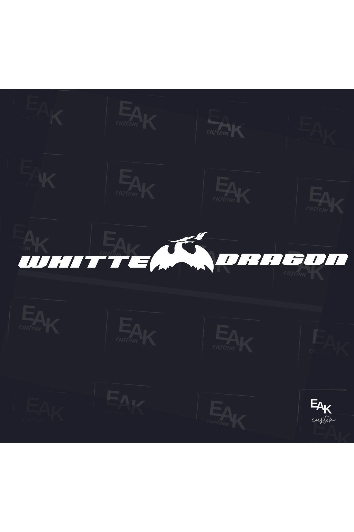eakcustom WHITTE DRAGON oto sticker (80cm x 10cm)
