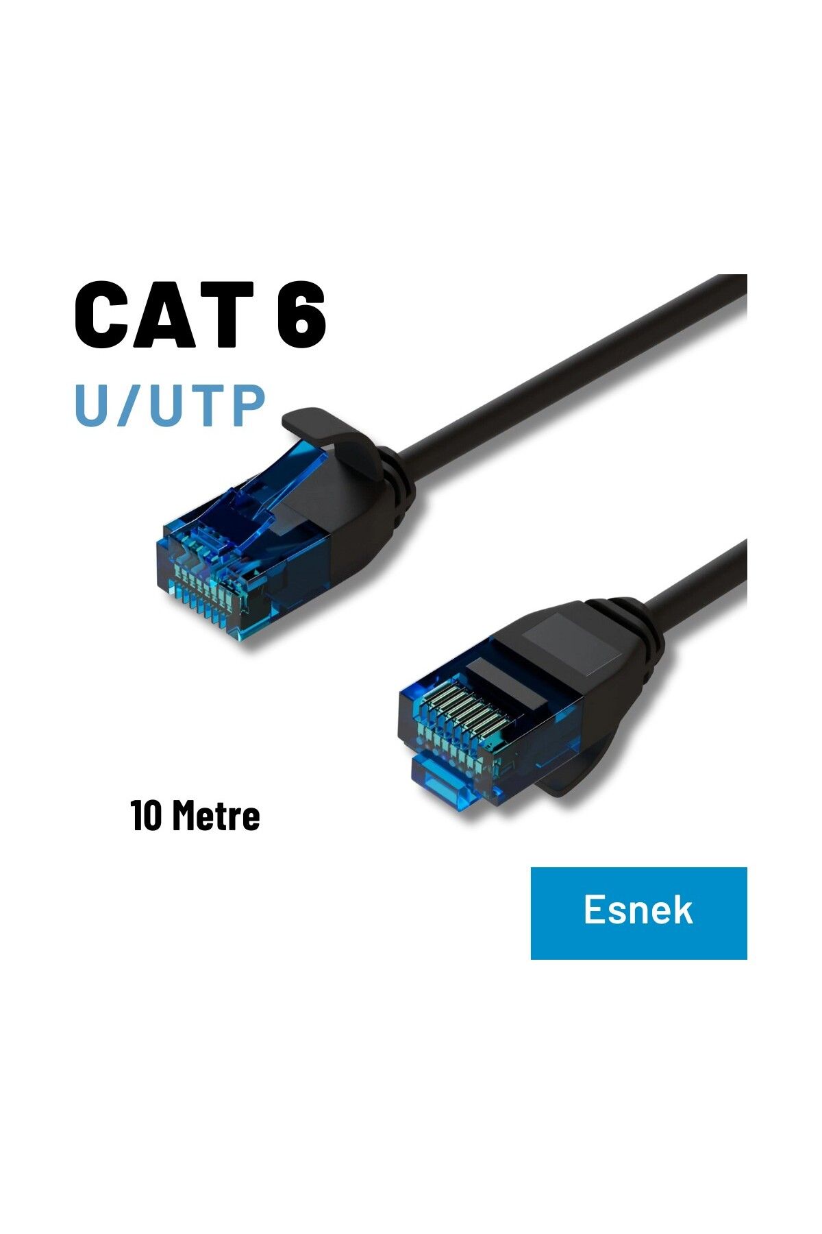 IRENIS Irenıs 10 Metre Cat6 U/utp Esnek Kablo,siyah