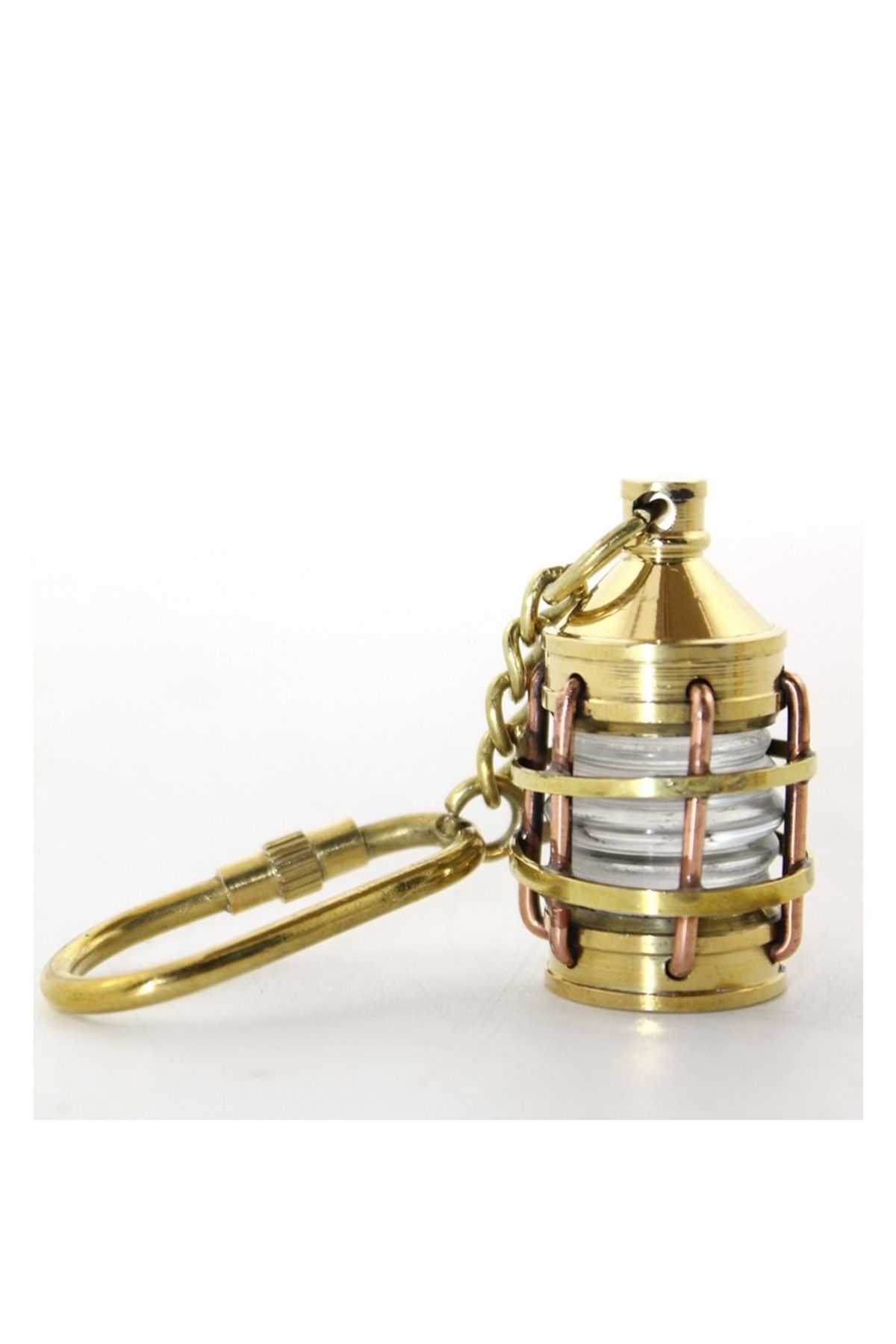 Store Pirinç Gaz Lambası Anahtarlık 10 Cm
