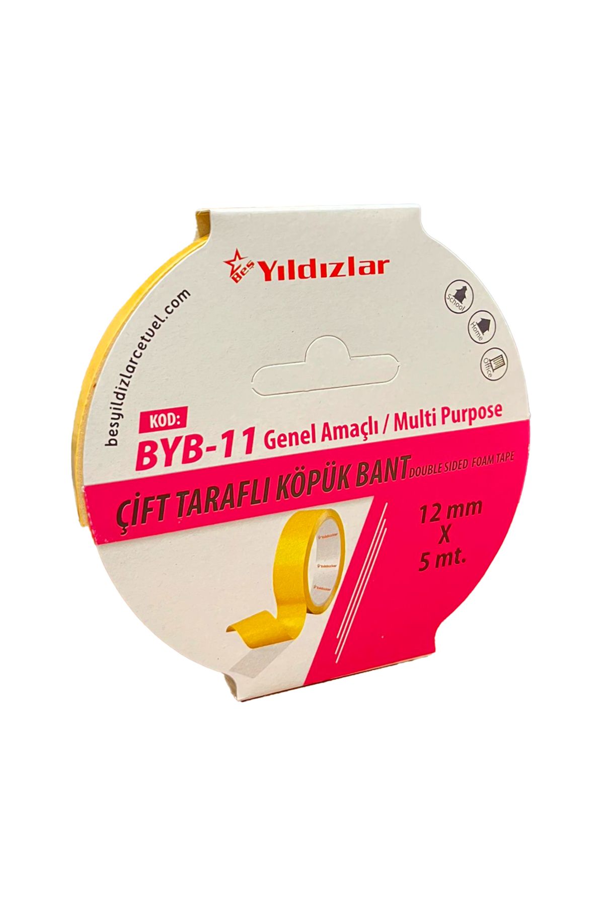 Banadabak ÇİFT TARAFLI KÖPÜK BANT 12x5 MT BYB-11 (1 Adet Fiyatı)