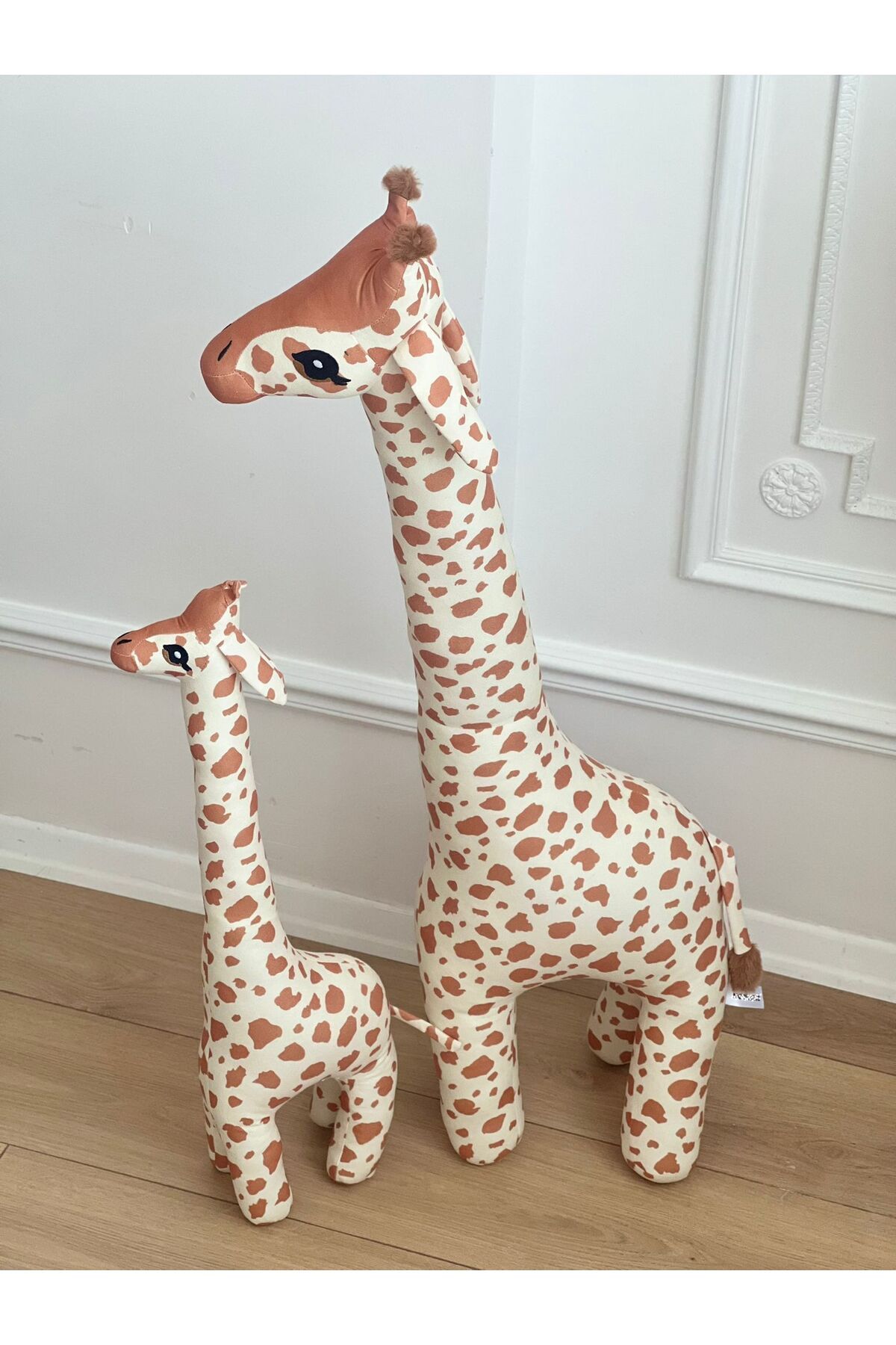 MR.Frenks Çocuk Sevimli 2'li Takım Zürafa Uyku&Oyun Arkadaşı Peluş Yastık Turuncu 100 cm & 60 cm