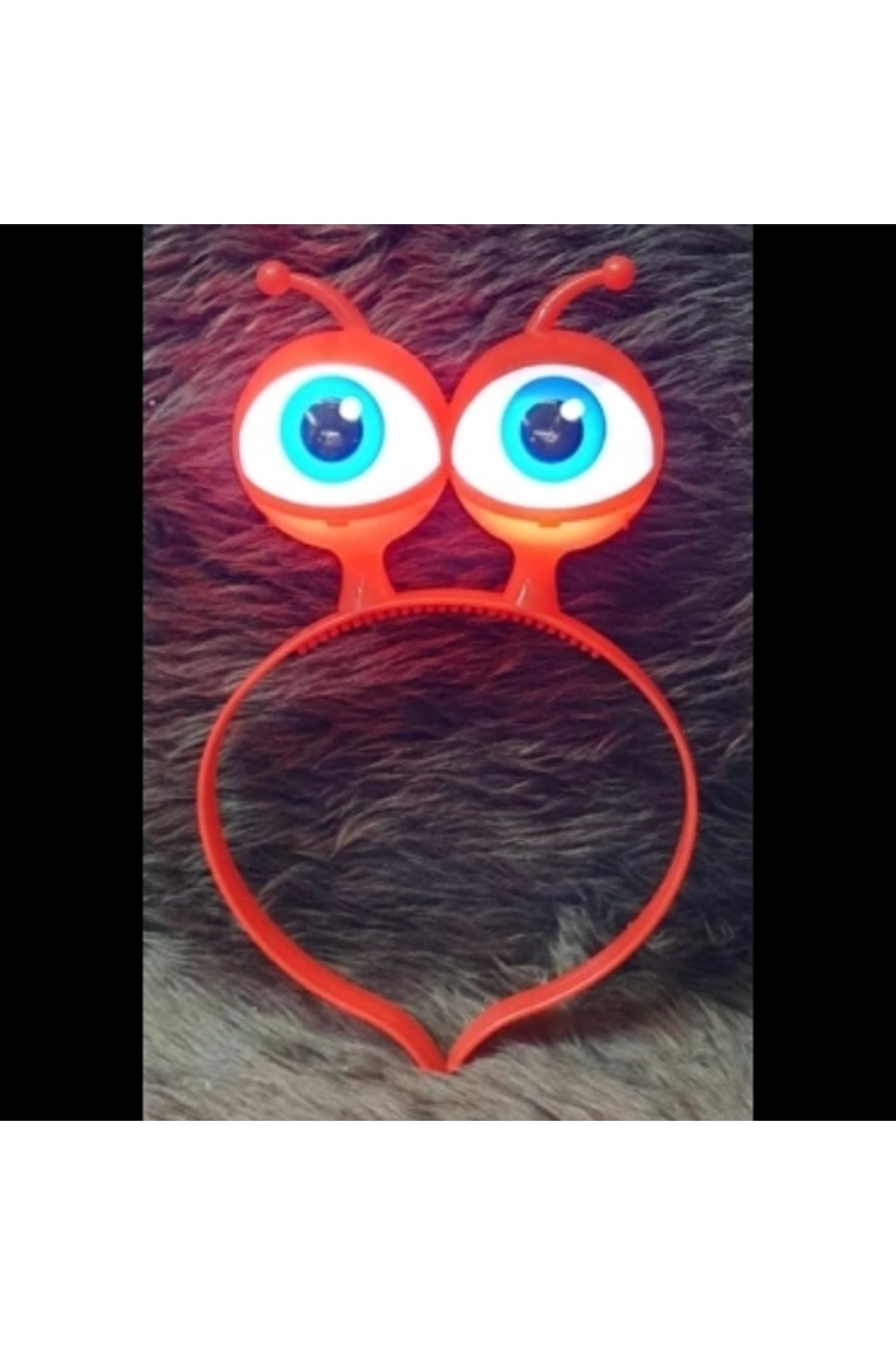 shop Led Işıklı & Pilli Uzaylı Göz Parti Tacı Kırmızı Renk