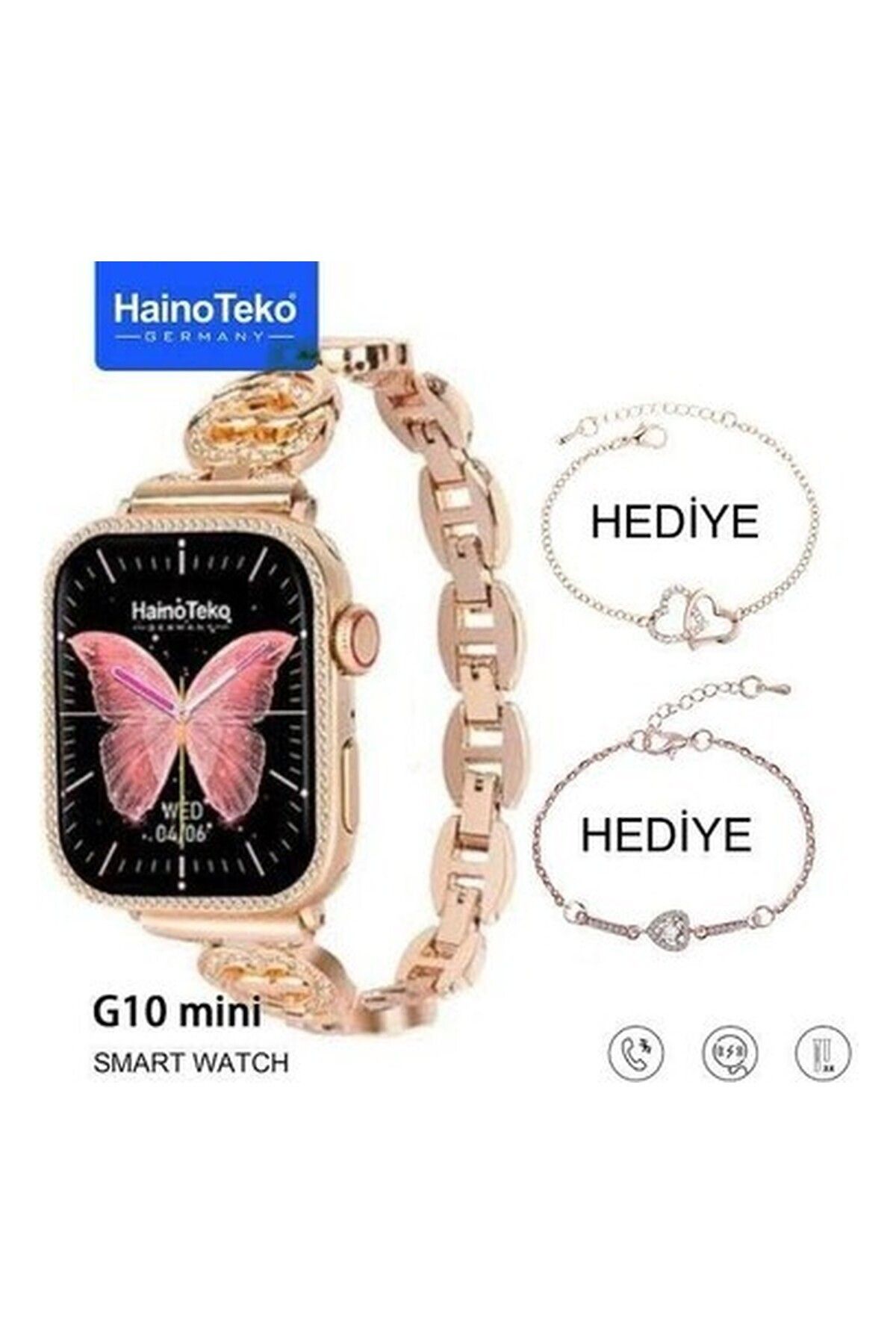 haino teko germany Haino Teko Hainoteko G10 Mini Andorid Ios Uyumlu Kadın Akıllı Saat