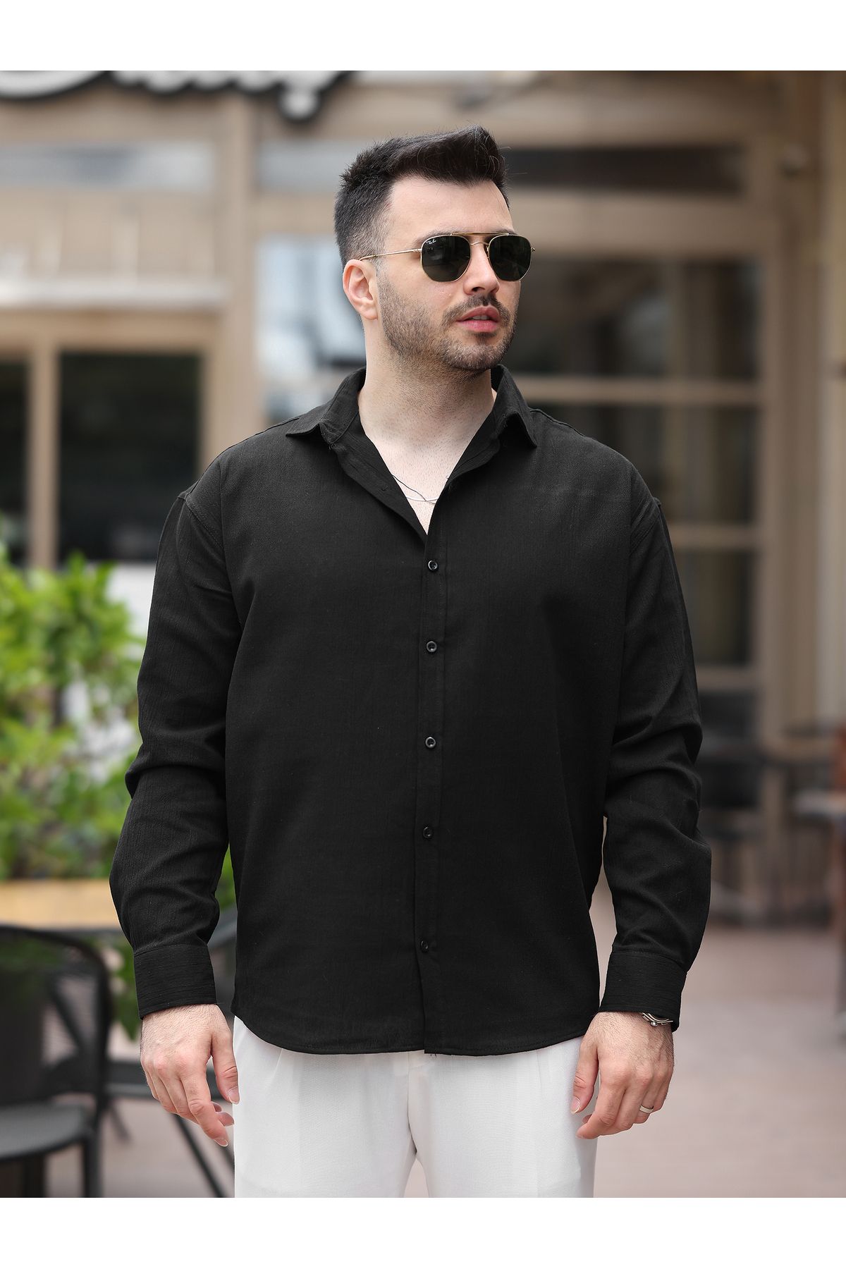 LUMAST Hafif Oversize Hafif Terletmez Muslin Gömlek