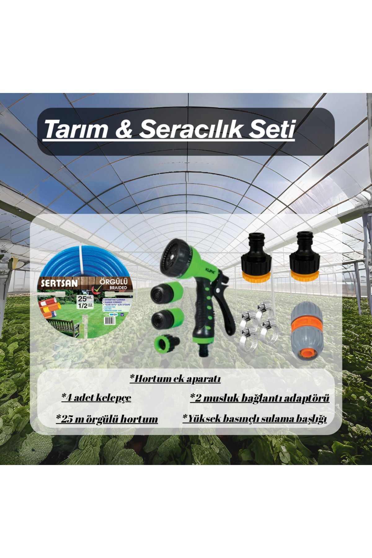 Sertsan TARIM & SERACILIK SULAMA SETİ – GENİŞ ALANLAR İÇİN PRATİK ÇÖZÜM