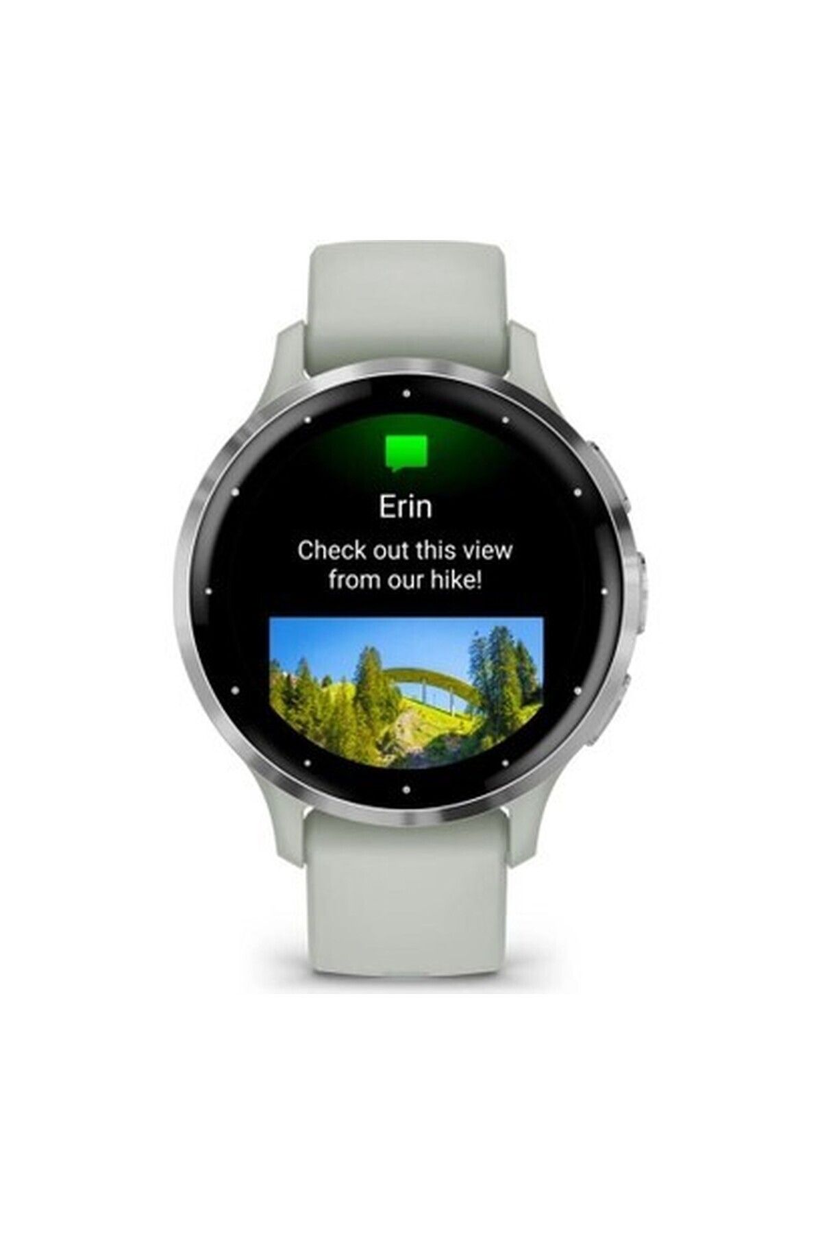 Garmin Venu 3s Gümüş | Sage Gri Kayışlı