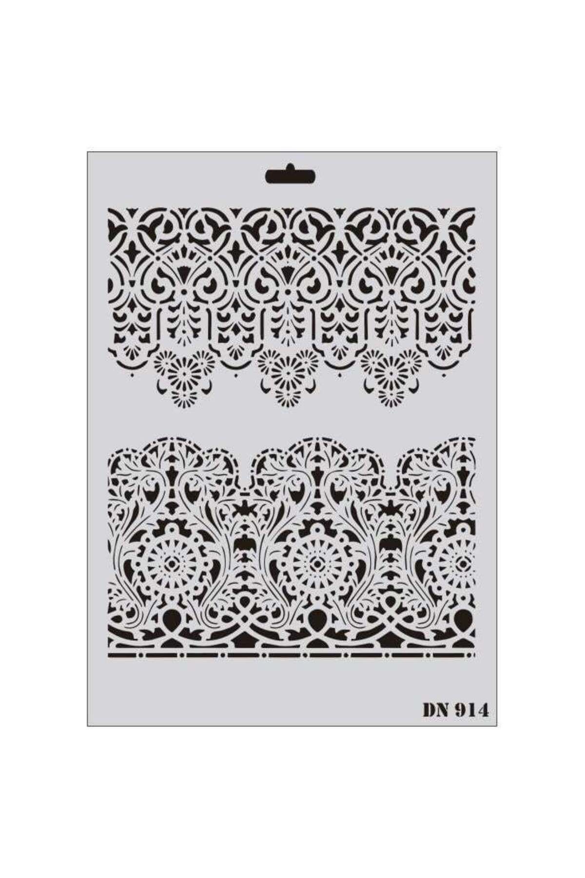Emperium Rich Dantel Seri DN-914 Stencil 35x25 cm