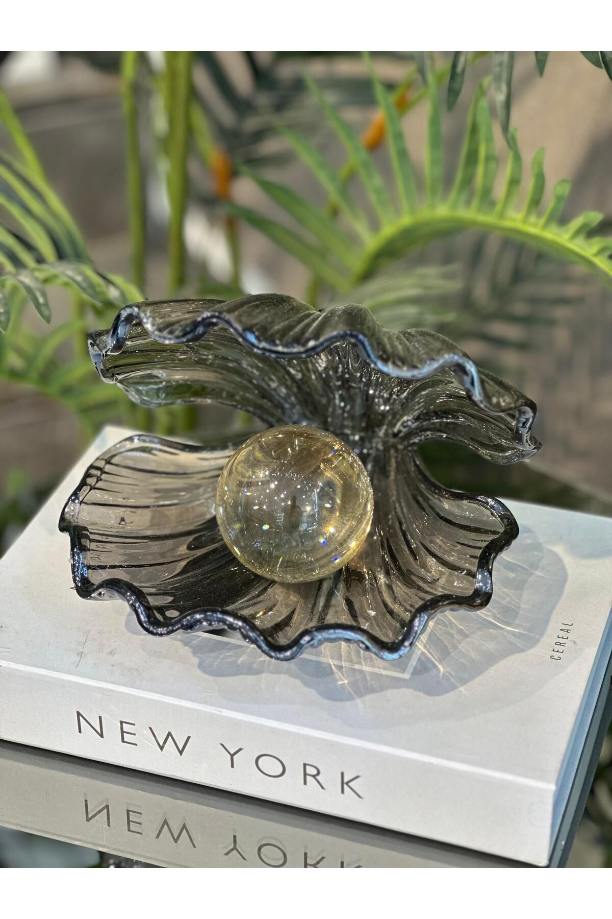 Pario Home Kristal İstiridye Biblo Füme-Bal