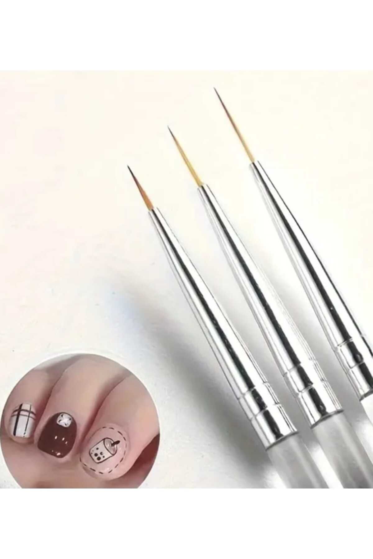 SEVRU Tırnak Süsleme Fırçası Nail Art Fırça Tırnak Desen Fırçası Seti İnce uç Çizim Fırçası