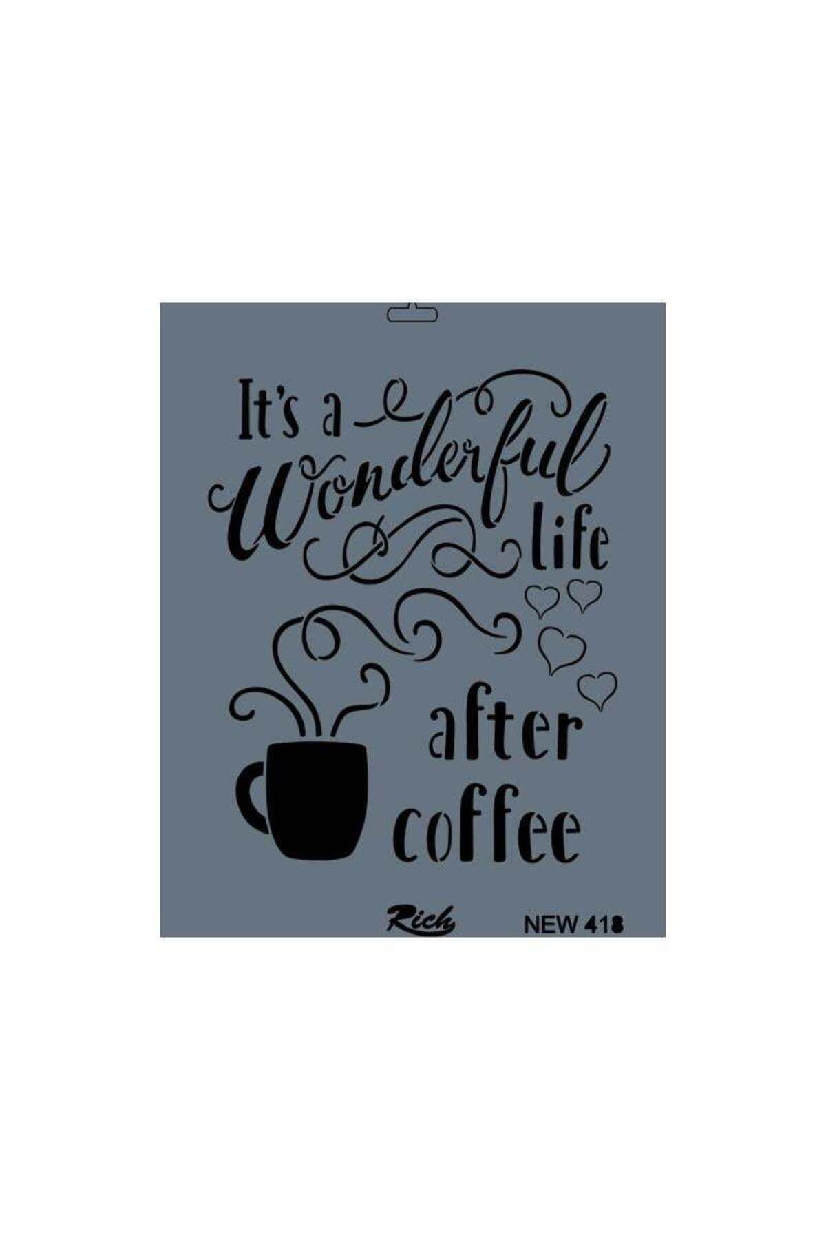 Emperium Rich New Seri N-418 Stencil 35x25 cm