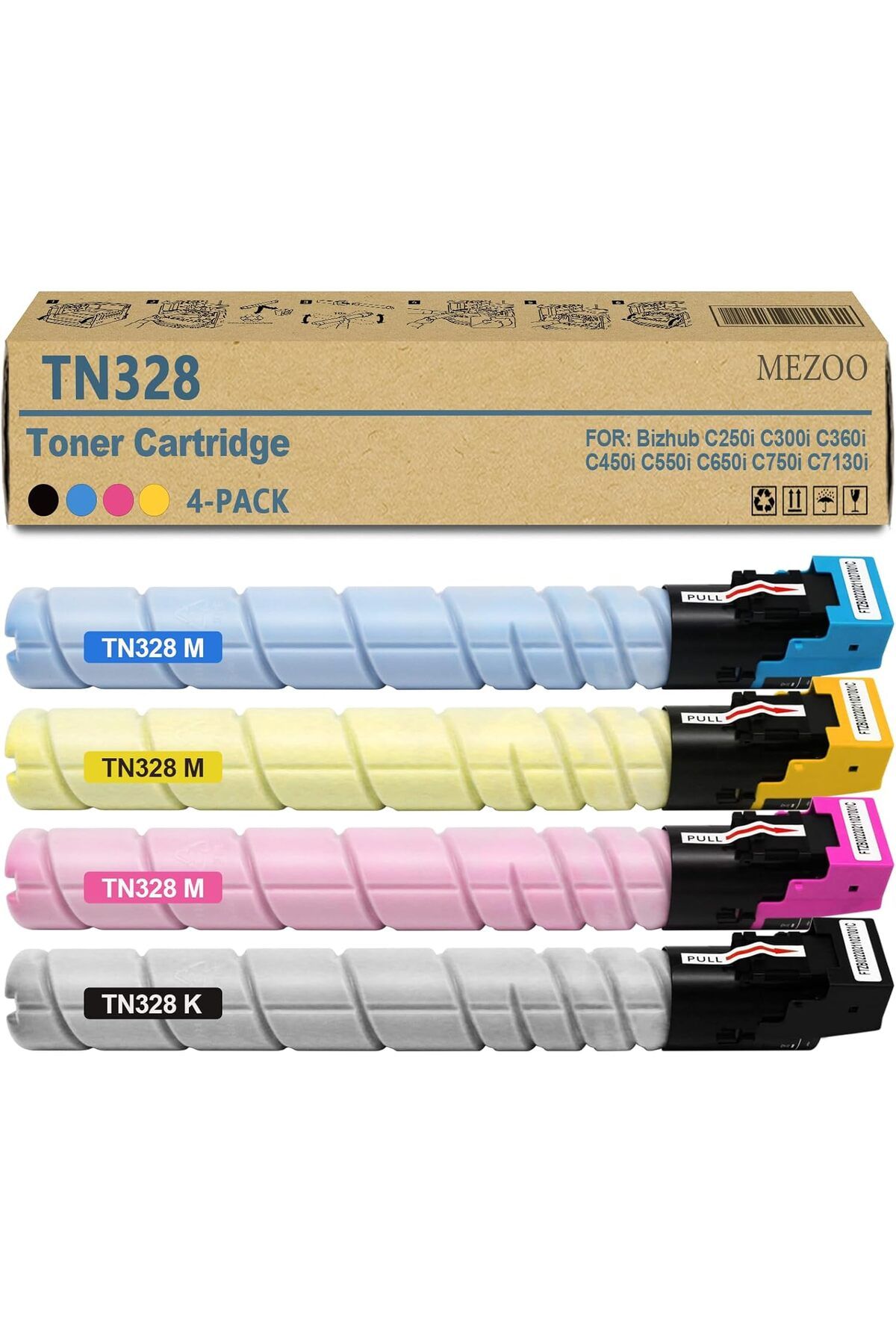 KONICA MINOLTA MUADİL Bizhub C250i C300i C360i C450i C550i C650i C750i C7130i (4 Pack,B/C/M/Y)