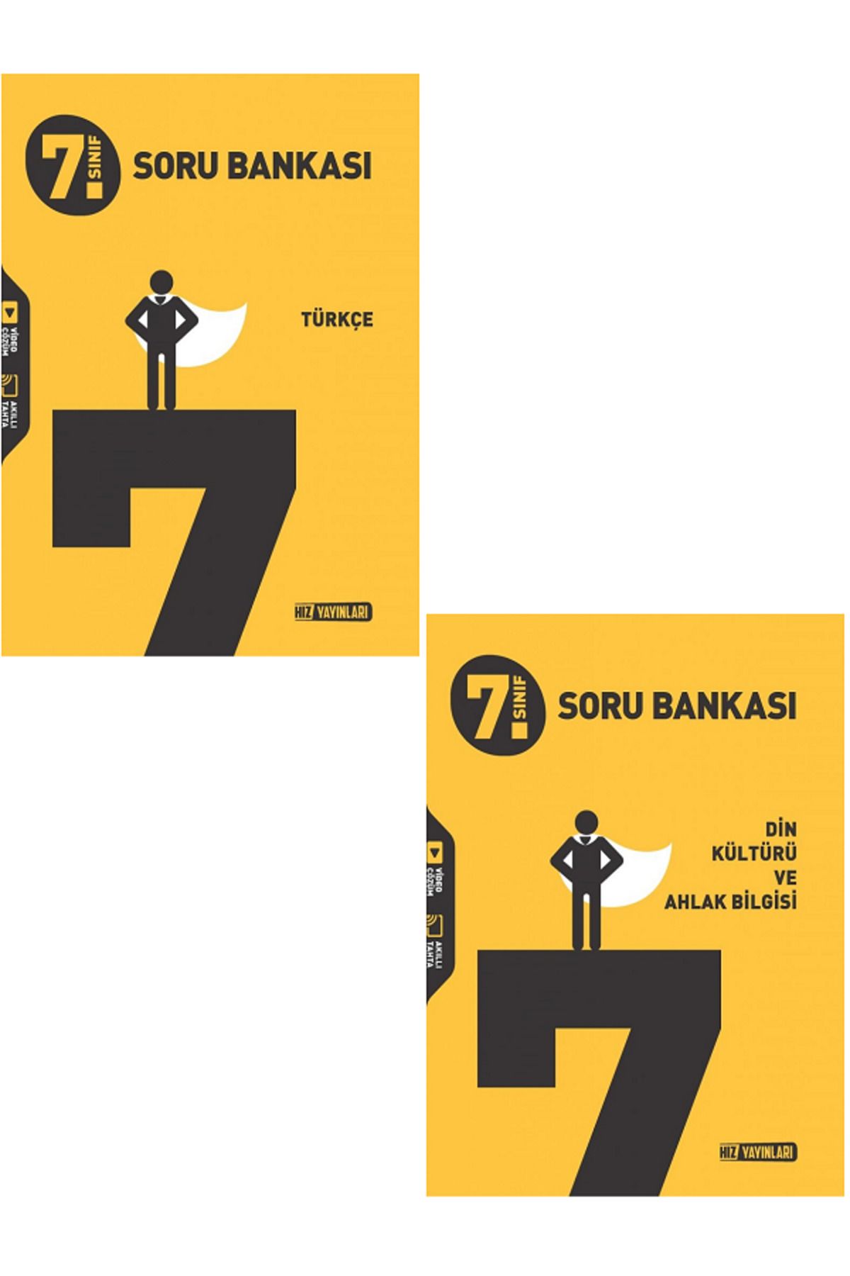 Evrensel İletişim Yayınları 7.Sınıf Hız Yayınları Türkçe + Din Kültürü Soru Bankaları / 2 KİTAP SET / YENİİ