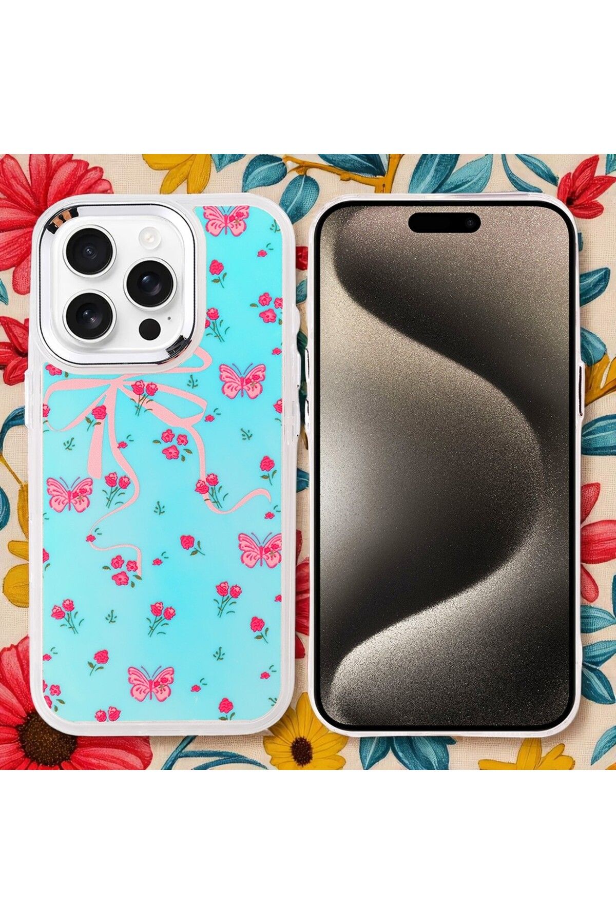 Hatreds Apple iPhone 15 Pro Kılıf Figür Desenli Elde Kaymaz Soft Silikon Kapak