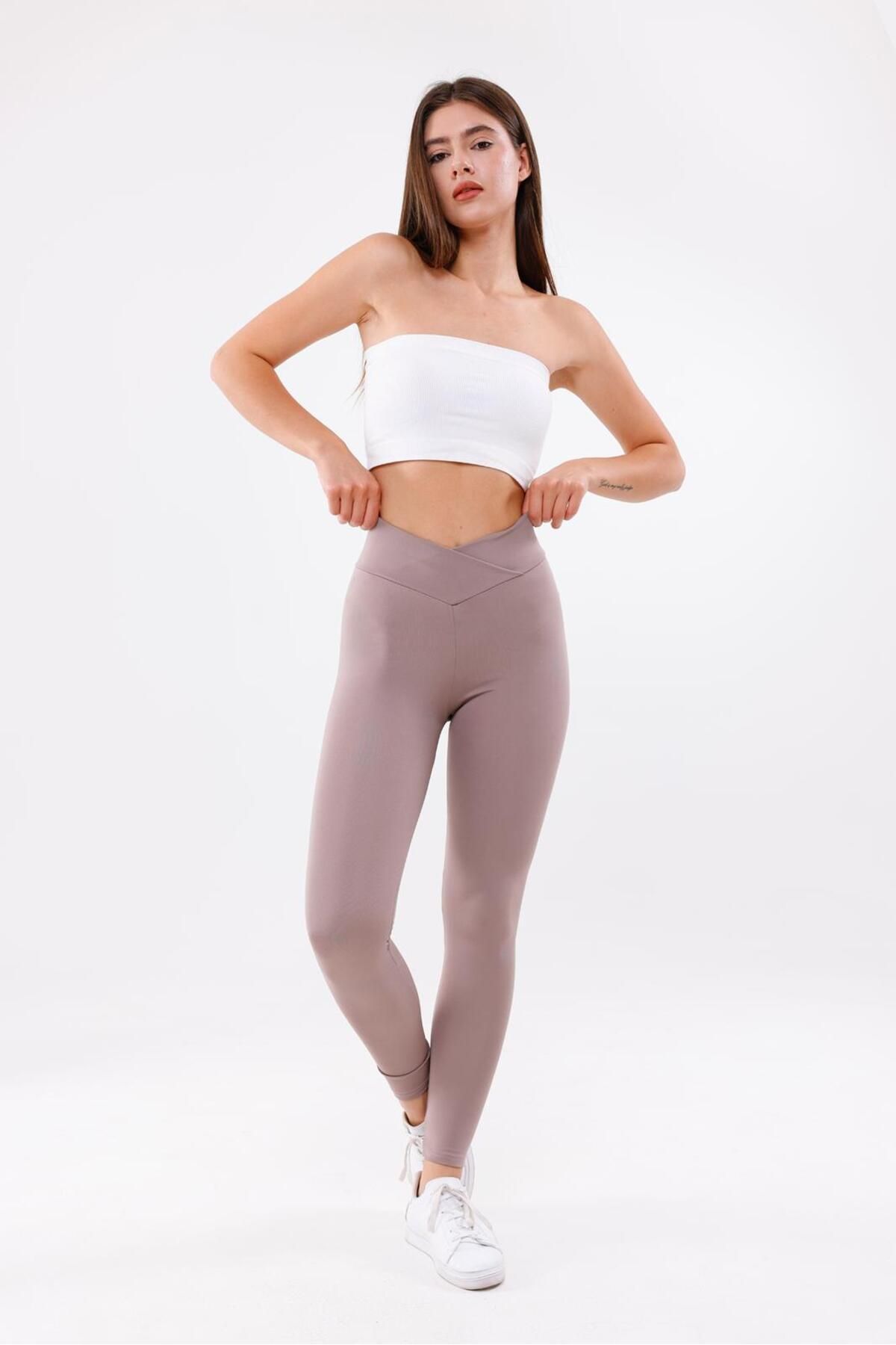 PERFECTLİNE Yüksel Bel V-Kesim Fit Kadın Spor Tayt