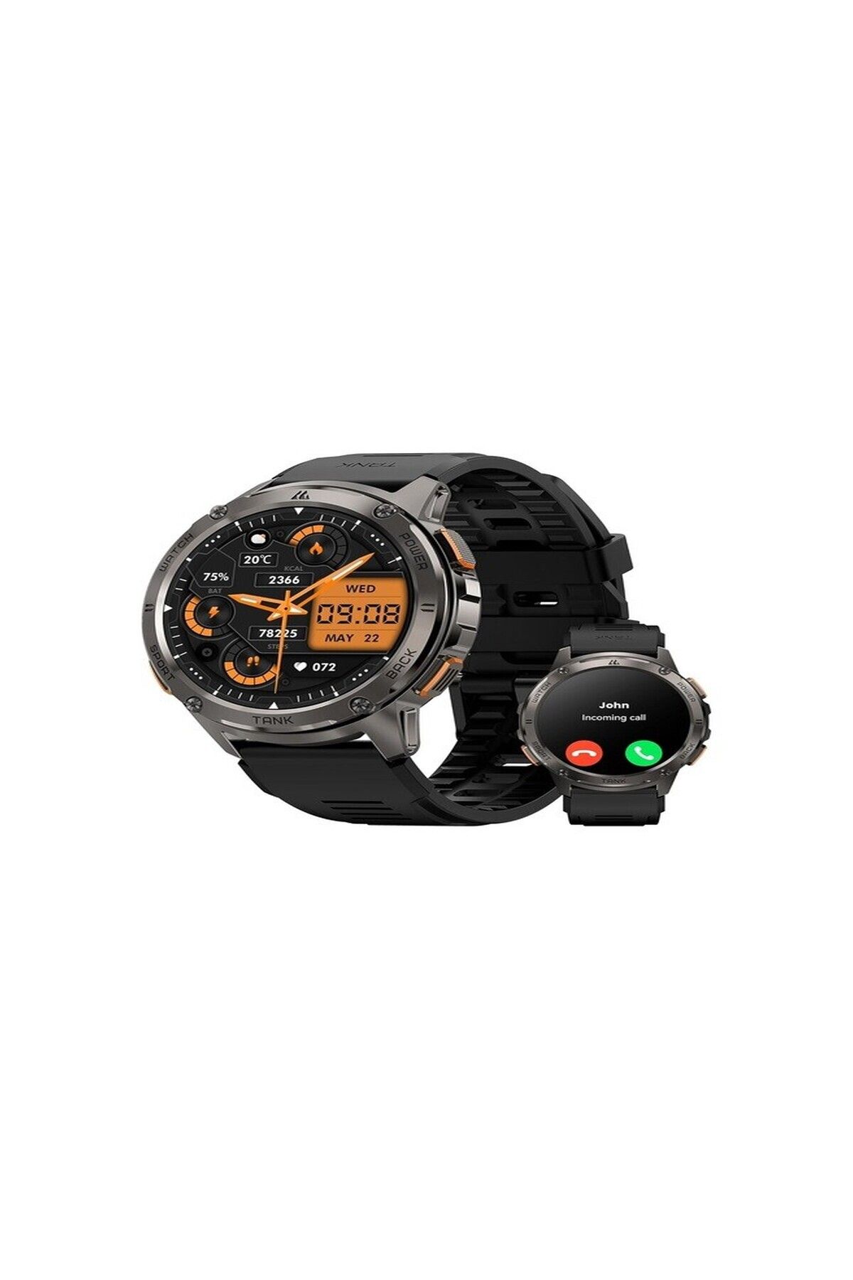Amaztim T3 Akıllı Saat (İthalatçı Garantili) Siyah