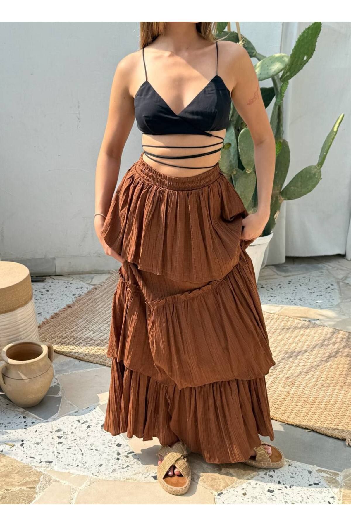 Lady Pixie Gofre Kat Kat Valonlu Etek