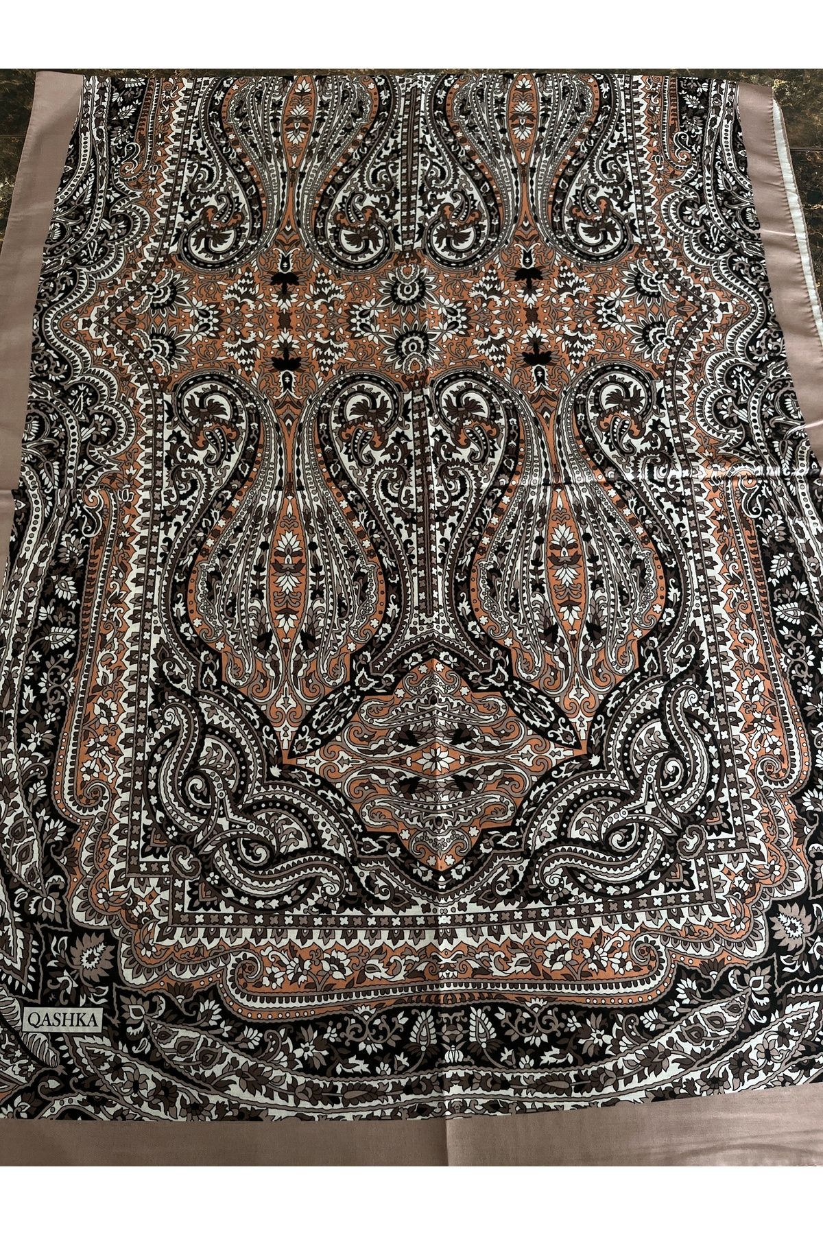 AYN TİCARET Etnik Desen Soft Şal Vizon