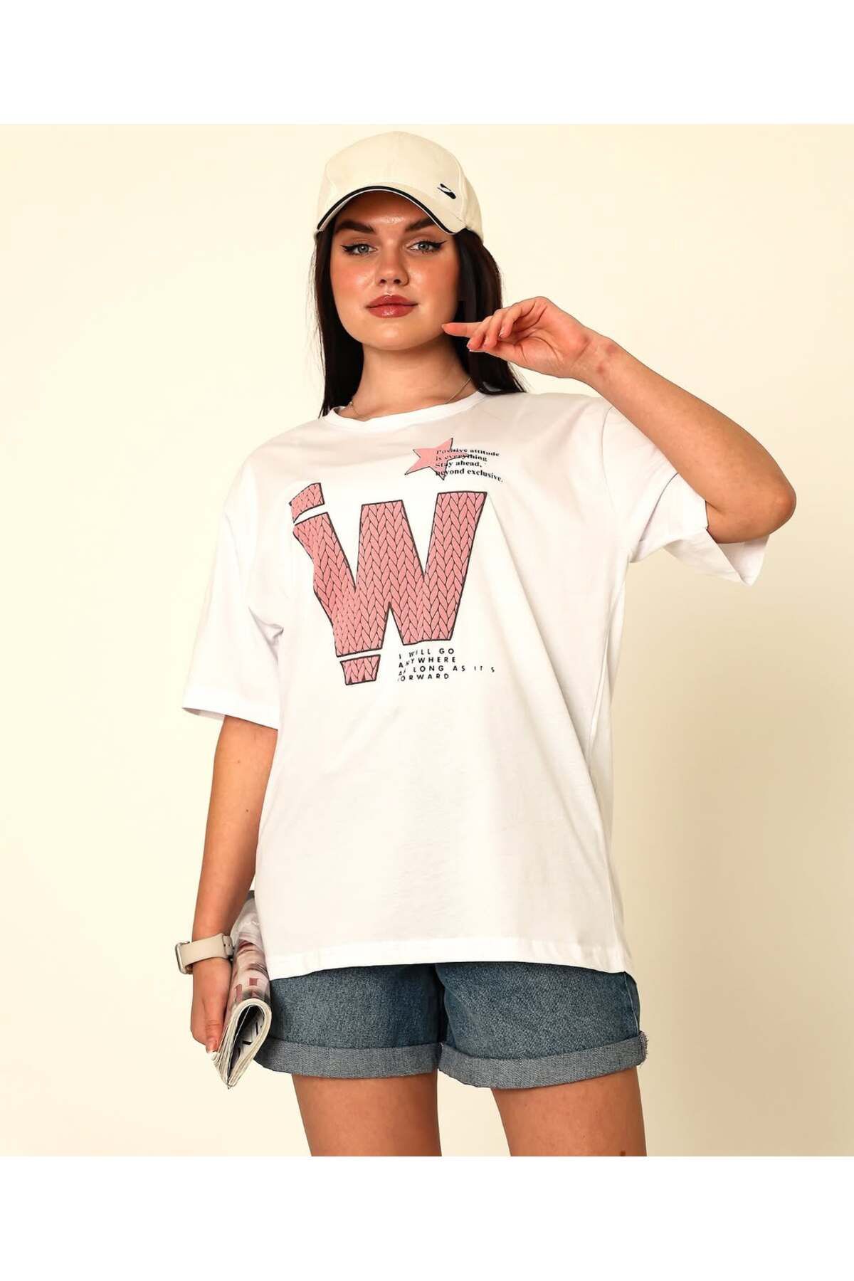 Duhan Butik baskılı oversize T-shirt