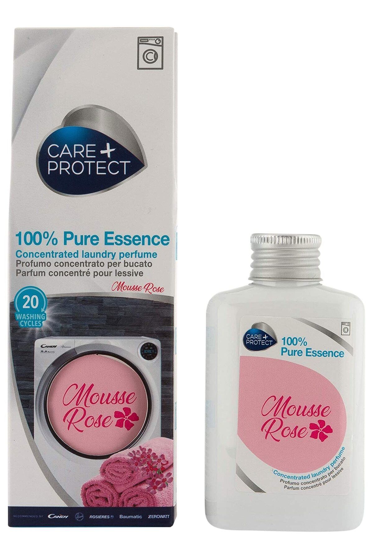 Care Protect CARE + PROTECT and %100 Pure Essence Konsantre Çamaşır Parfümü ( Yumuşak, şekerli gül kokusu )