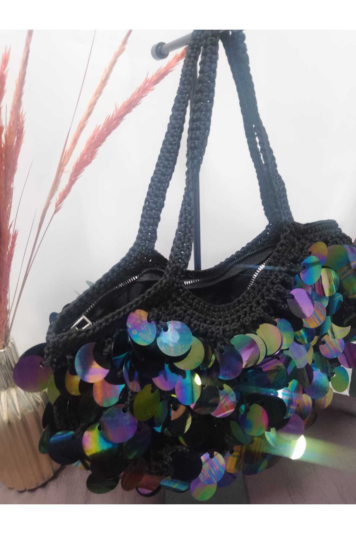 GÇA Moda El Yapımı Pullu Model Kadın Kol Çantası