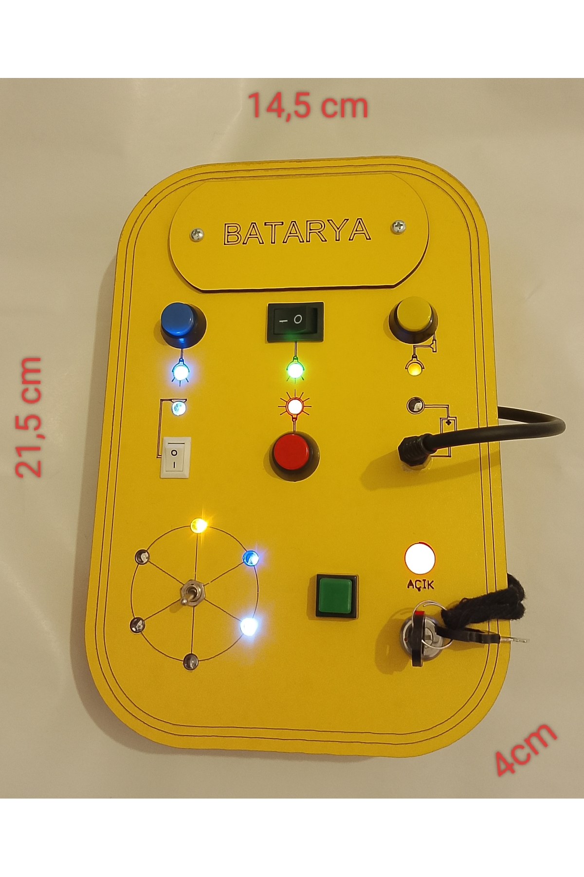 TLR hobi Montessori Çocuk Aktivite Duyusal Oyuncaklar Led'li Işık Kontrol Panosu Busy Board Ses Ve Işık fotoğrafı 4 (önizleme)