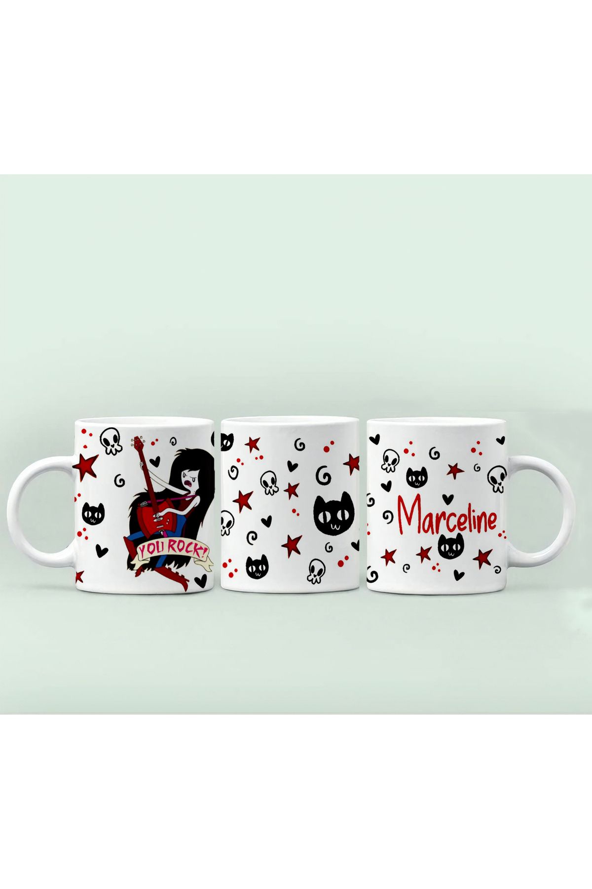 GünayStore Adventure Time - Bubblegum-Marceline Baskılı Çay Kahve Kupa 300 Ml
