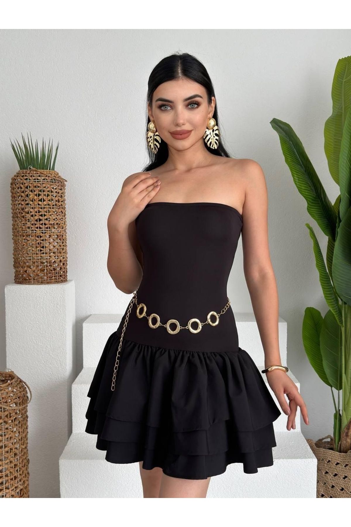 ETİLER COLLECTION Vosges Straplez Mini Elbise