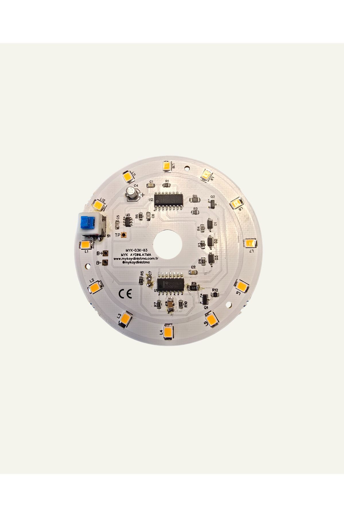 MYK AYDINLATMA MYK-D3K-03 3.7-5V Dokunmatik Aydınlatma PCB