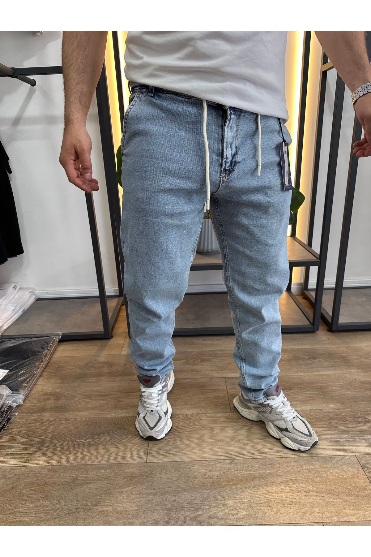 DIRECTIVE JEANS MOM YAN CEPLİ KORDONLU KOT PANTOLON