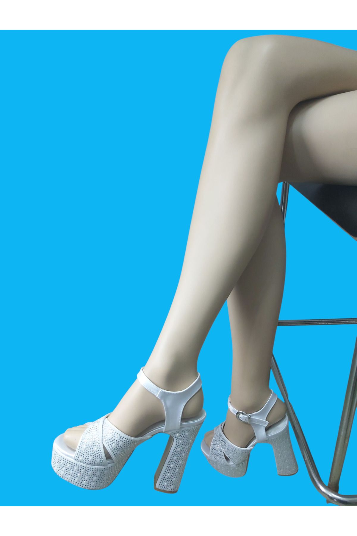 Escarpinshoes KADIN TOPUKLU PLATFORMLU ŞIK ABİYE AYAKKABI