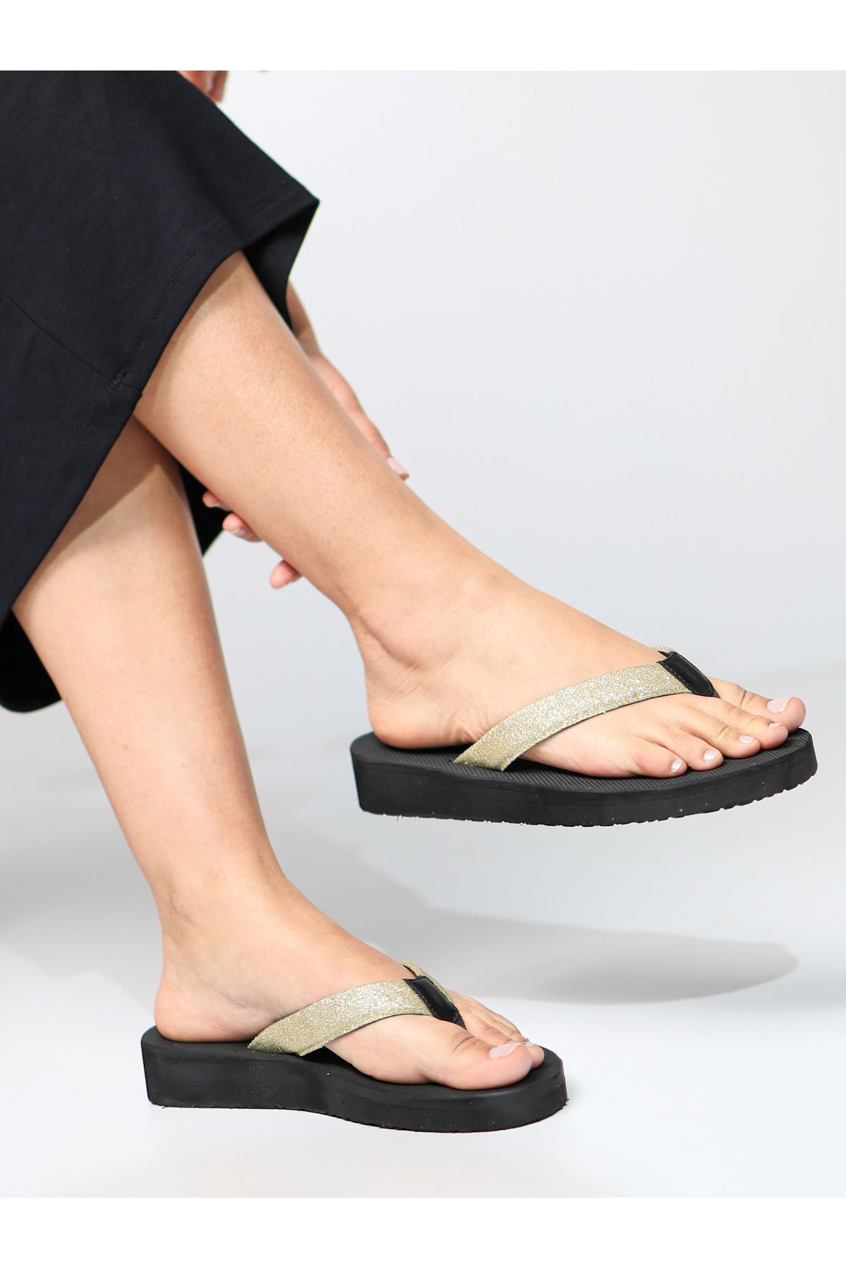 HANOX Lara Kadın Parmak Arası Plaj Terlik Flip Flops (3,8) Cm