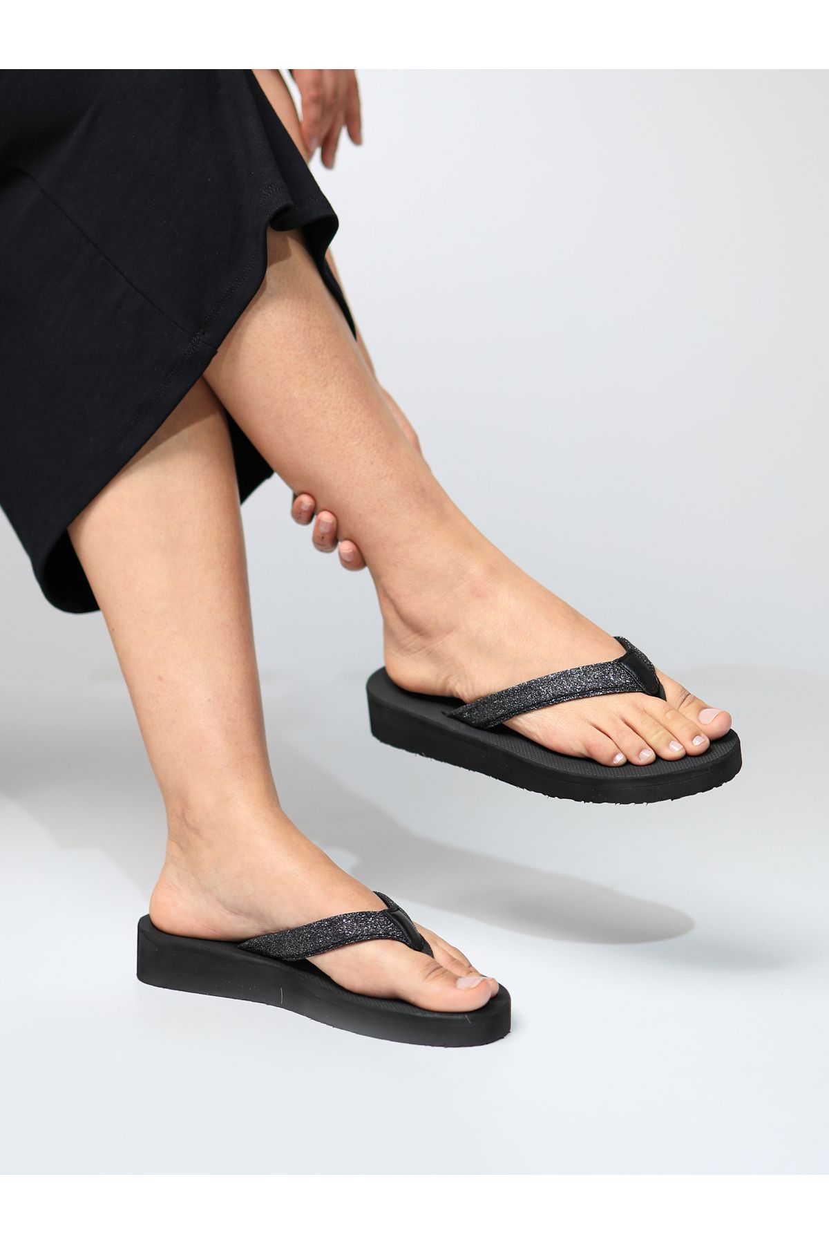 HANOX Lara Kadın Parmak Arası Plaj Terlik Flip Flops (3,8) Cm