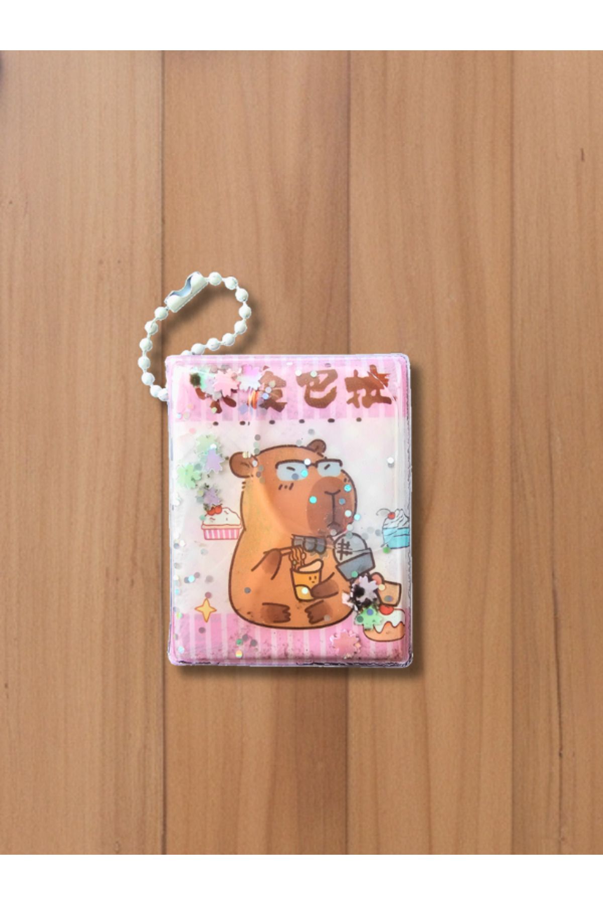 Çınar Kapibara Sulu Simli Mini Defter 4,5 cm x 5,5 cm Capybara (1 Adet)