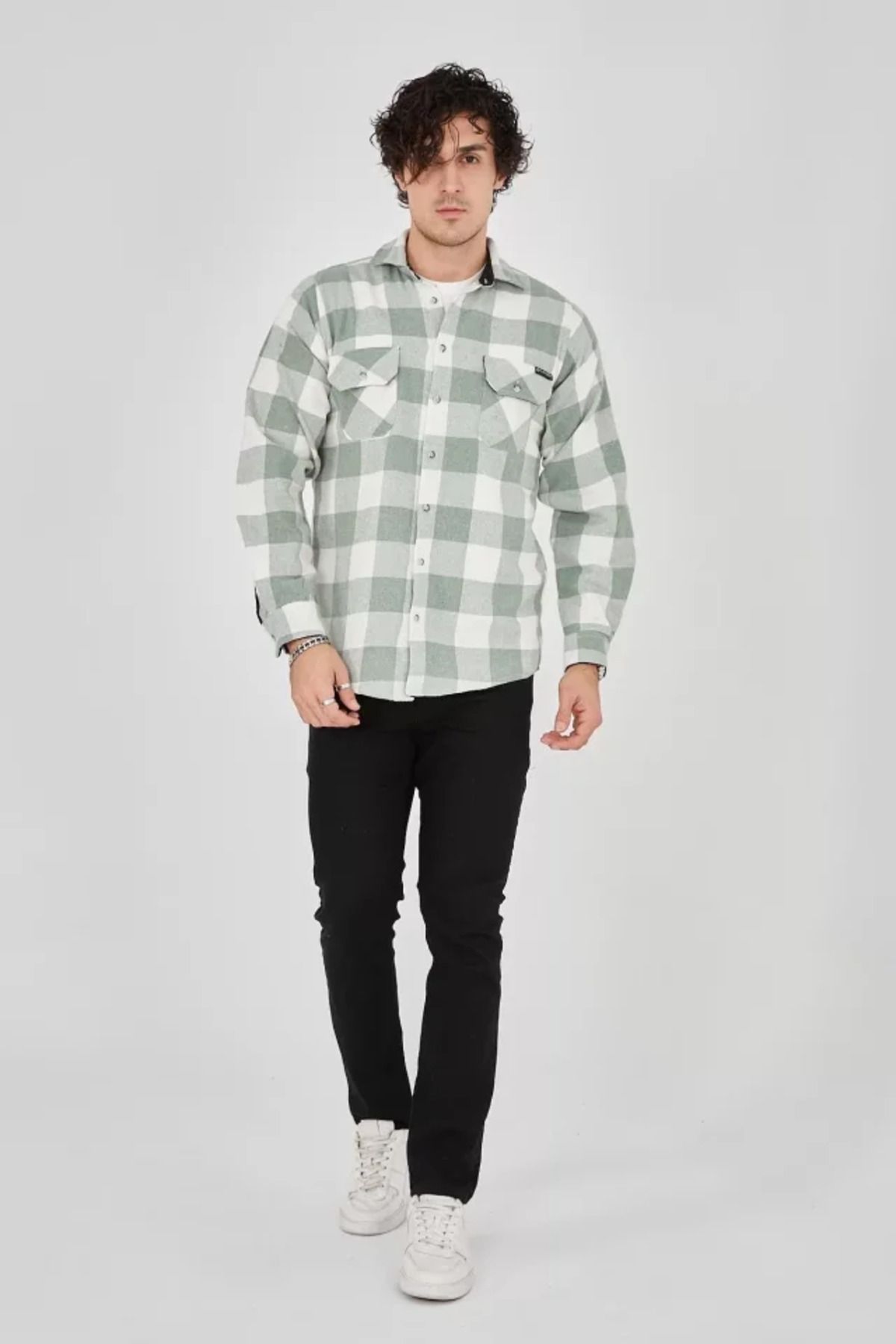 ETİLER COLLECTION Erkek Oduncu Gömlek - Yeşil