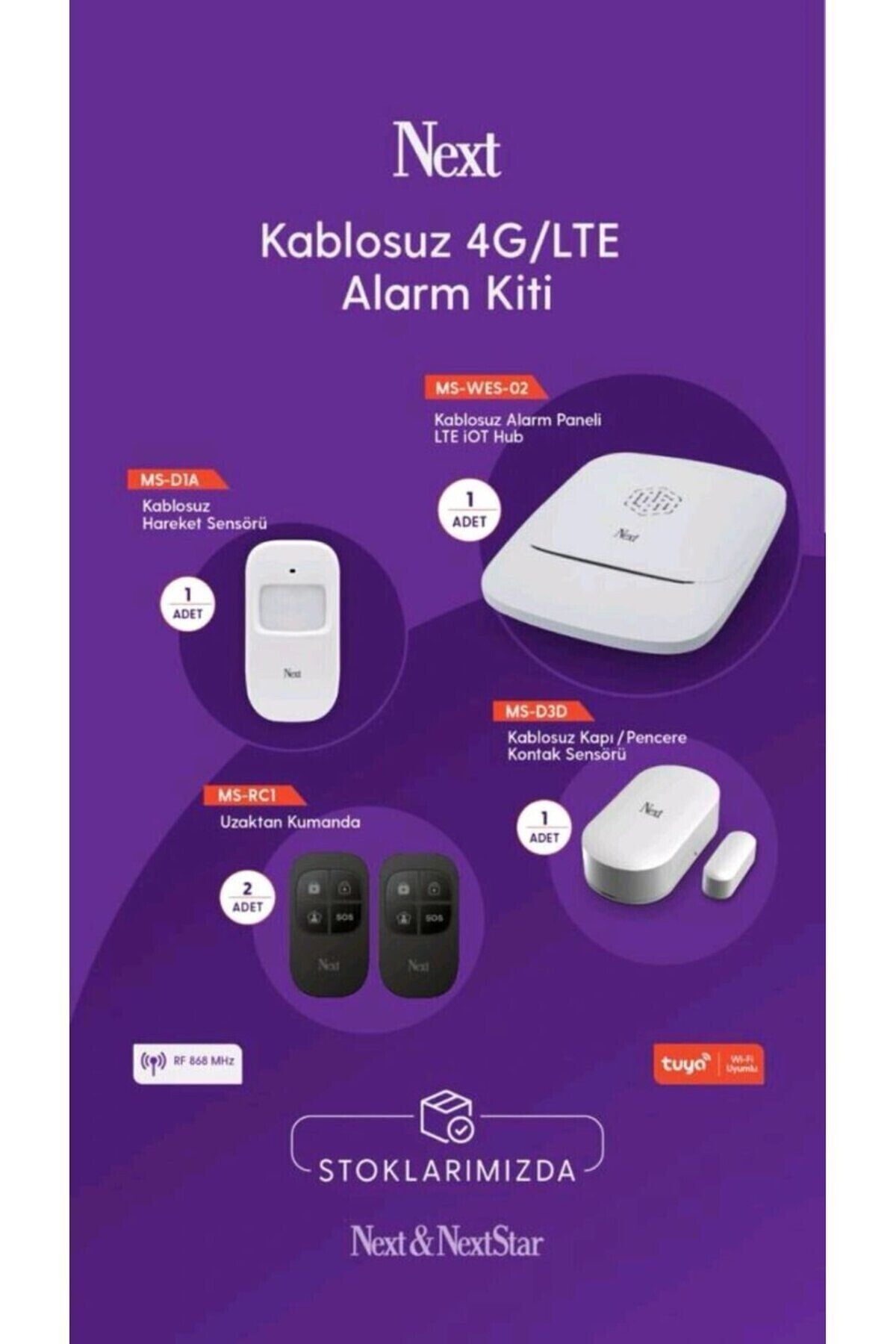 Next KABLOSUZ 4G/LTE ALARM KİTİ