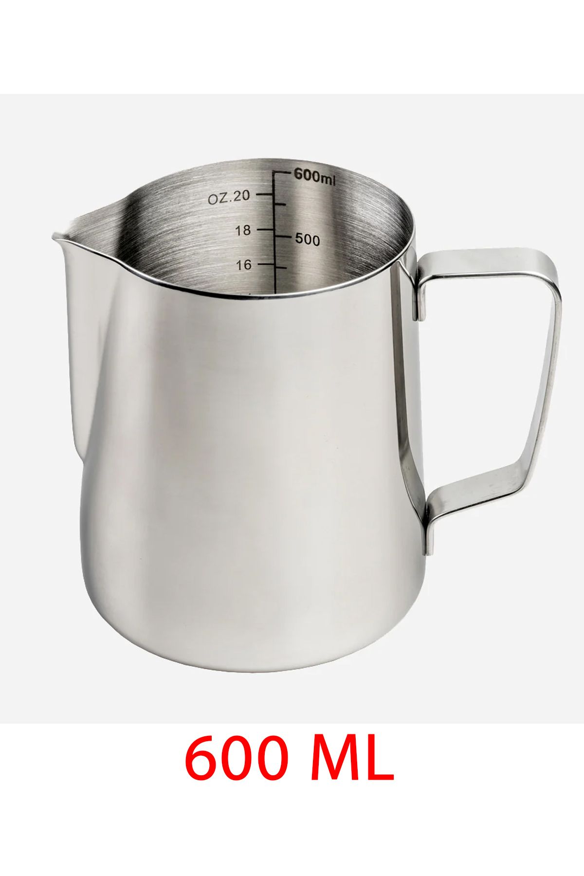 VODİNOX Barista Süt Potu Paslanmaz Çelik Barista Pitcher Milk Jug Progear Kahve Espresso 600 ml ÖLÇEKLİ