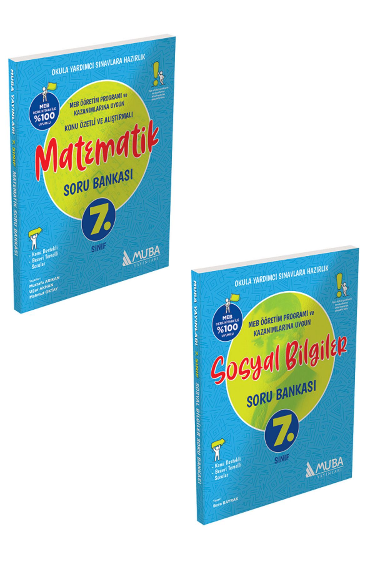 Evrensel İletişim Yayınları 7.Sınıf Muba Matematik + Sosyal Bilgiler Soru Bankası / Konu Destekli Beceri Temelli / 2 KİTAP