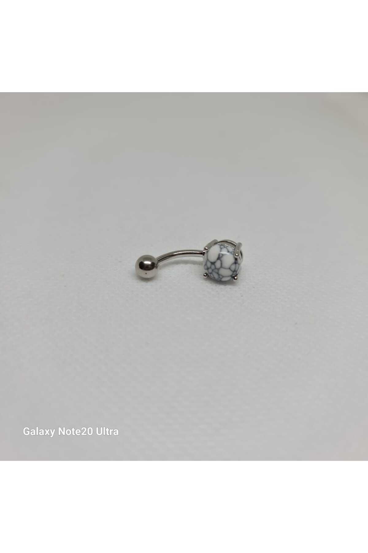 Store 316L Doğal Taş Temalı Paslanmaz Çelik Göbek Piercing