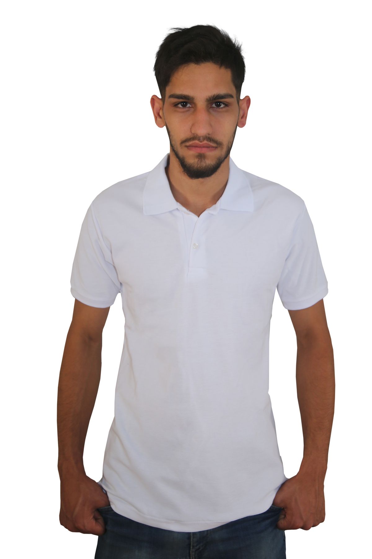 Devrim Wear Erkek Polo Yaka Penye %100 Pamuklu Düğmeli T-Shirt