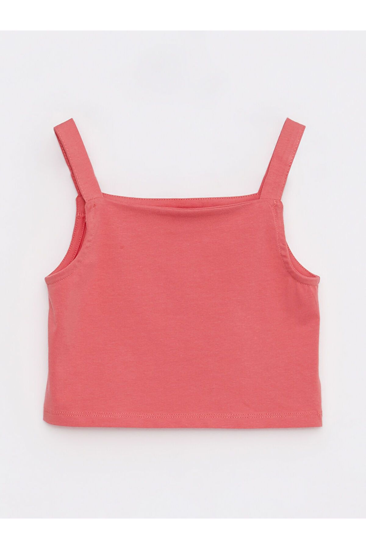 LC Waikiki LCW Kids Mercan Kare Yaka Basic Askılı Kız Çocuk Crop Atlet S21274Z4NVY25