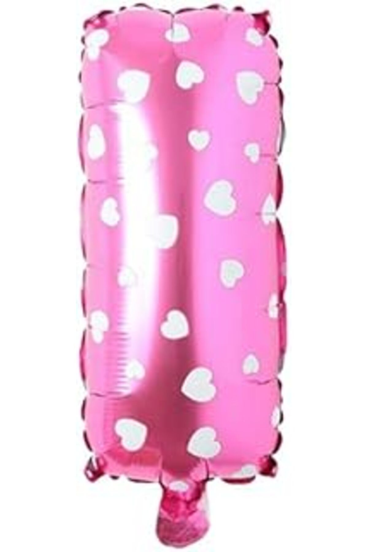 Karachil Parti Vitrini I Harfi 16 Inç Pembe Kalpli Renk Folyo Balon 36 Cm (PEMBE)