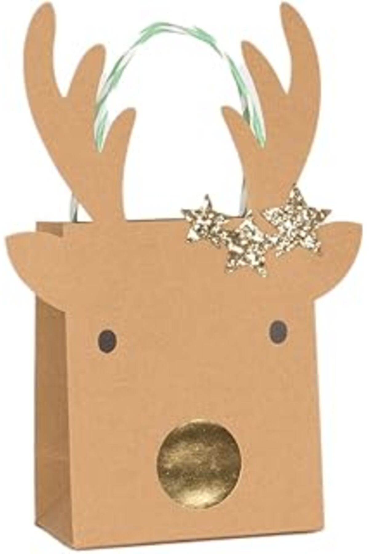 Karachil Meri Meri - Small Reindeer With Stars Gift Bags - Ren Geyiği Hediye Çantası