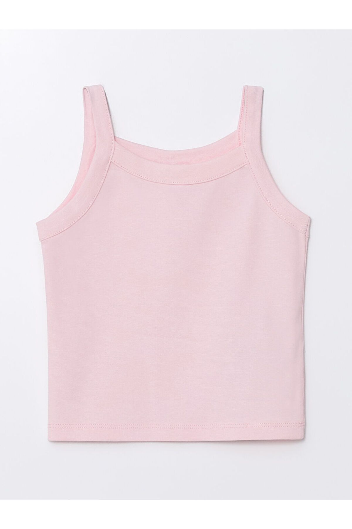 LC Waikiki LCW Kids Pembe Kare Yaka Basic Kız Çocuk Crop Atlet S4NJ13Z4NVY25