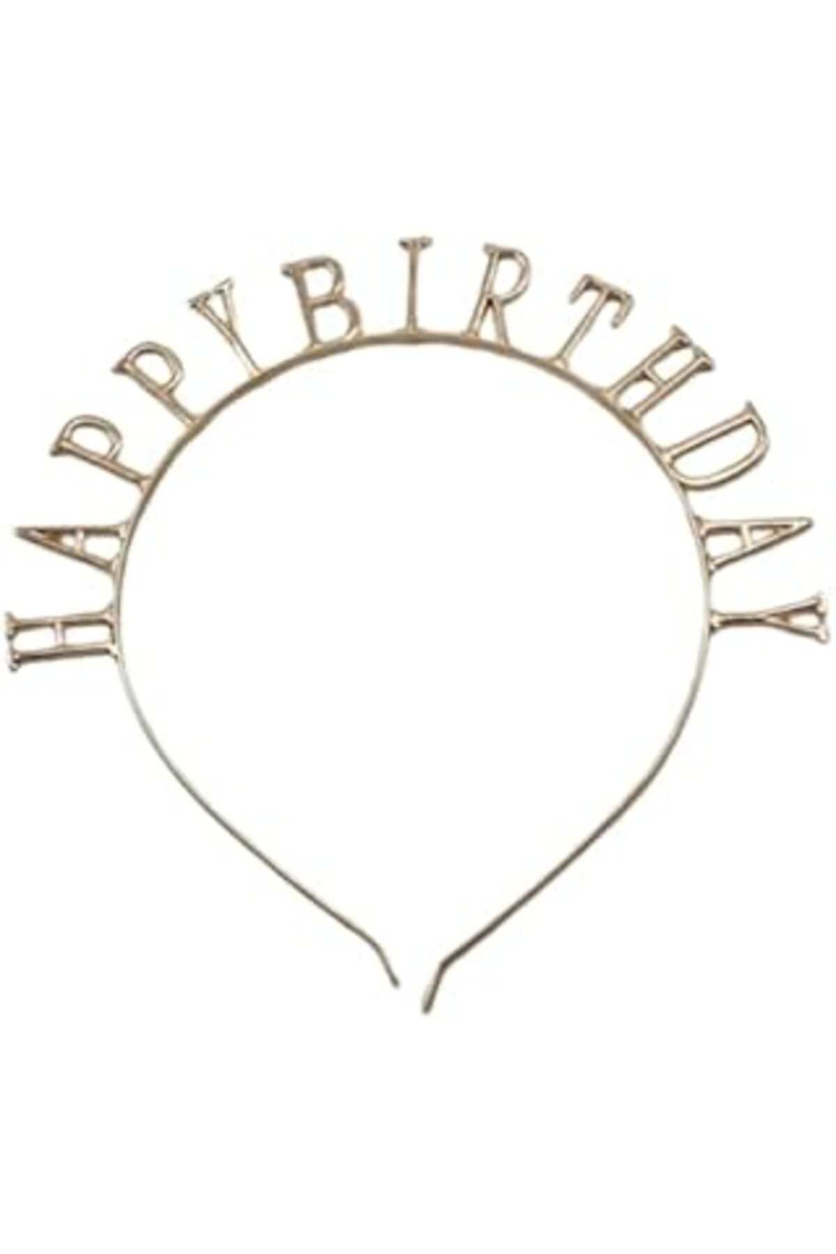 Karachil Partivitrini Happy Birthday Rose Gold Metal Doğumgünü Partisi Tacı Parti1002