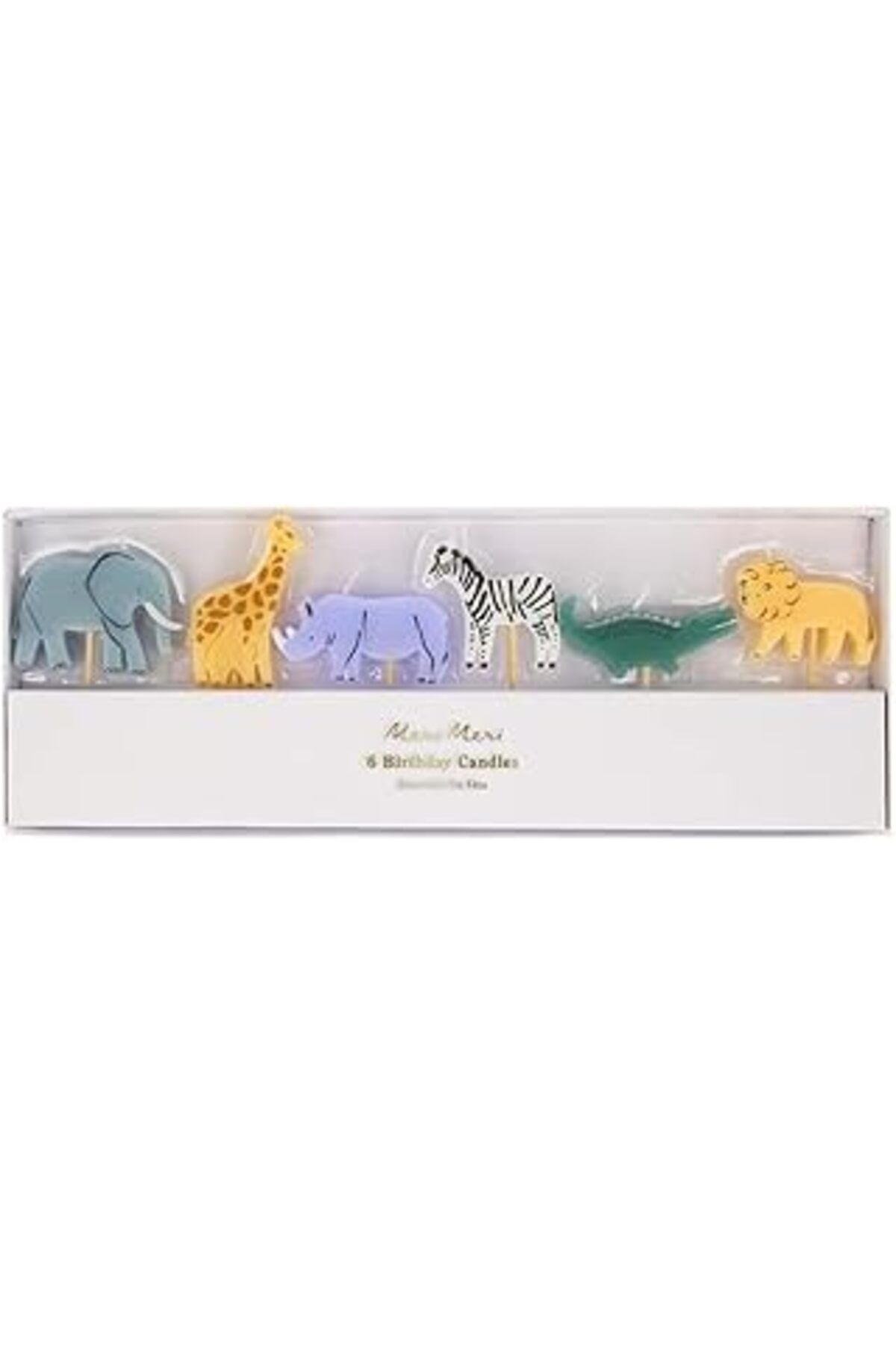Karachil Meri Meri - Mini Safari Animal Candles - Mini Safari Hayvan Mumları - 6'Lı