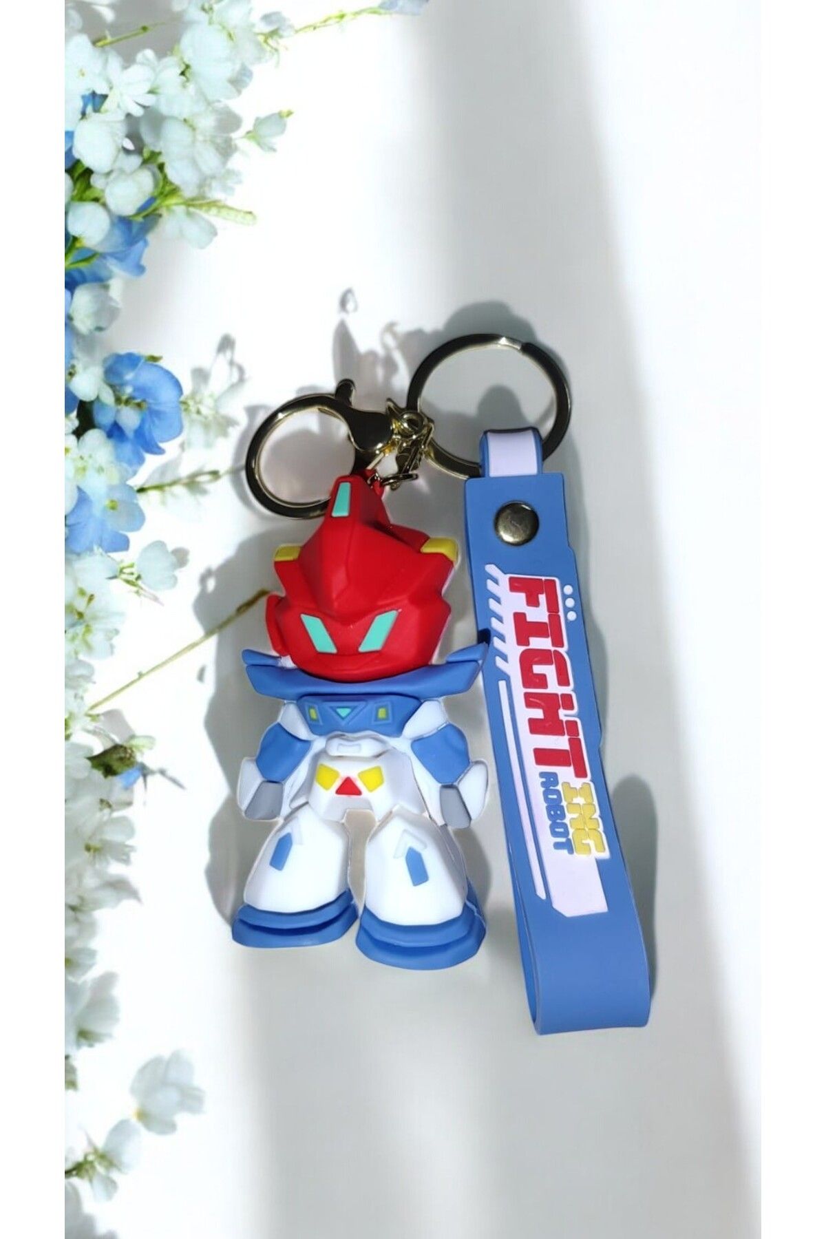 FAMEMUS ACCESSORY 3D Büyükboy Yaratıcı Savaşçı Robot Anahtarlık ve Çanta Aksesuarı (1 adet)