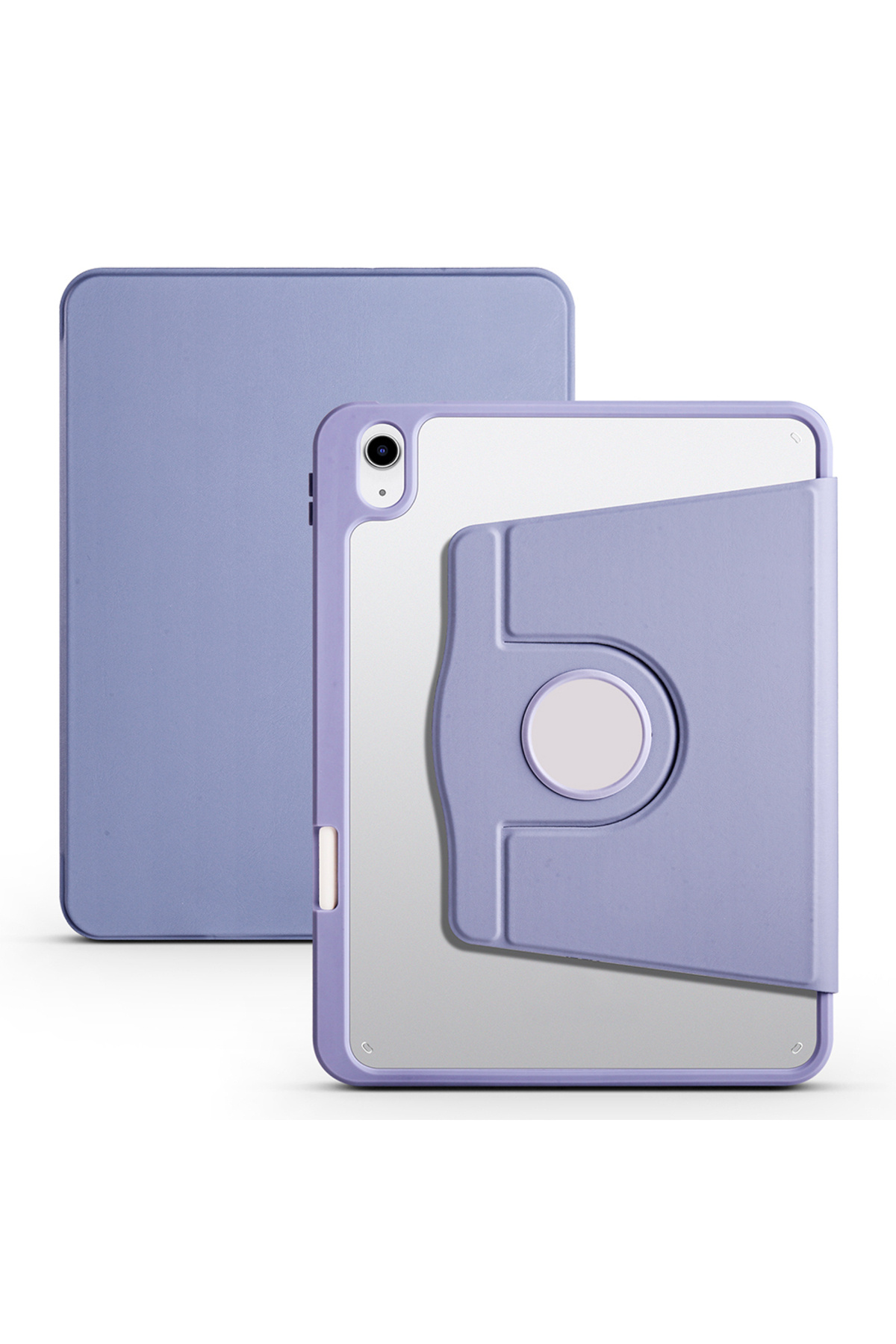 veltox-iPad 11Th Generation 2025 Case Lkm Thermal Pen Compartment Rotatable Stand Case - Lavendery Gray 1
