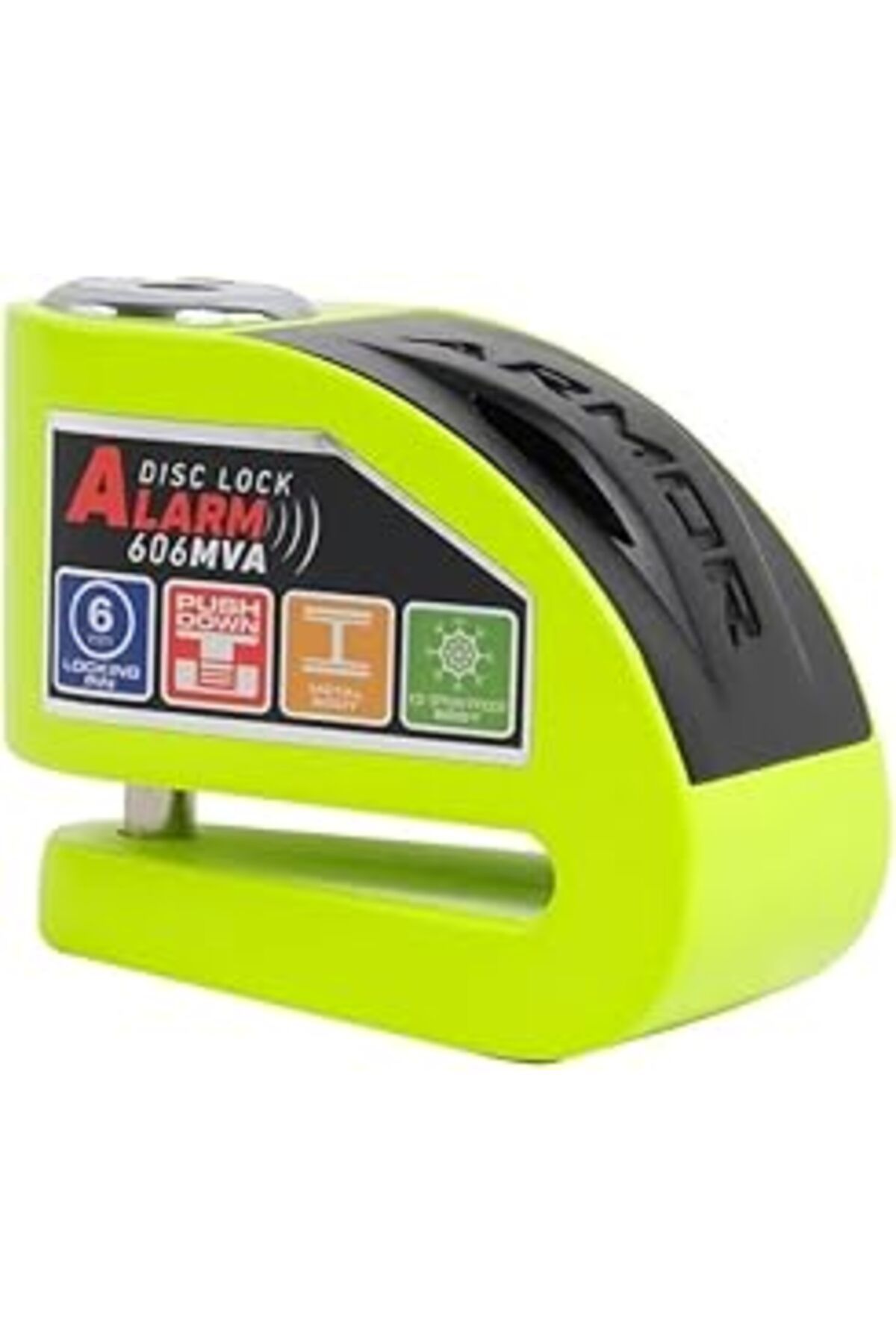 Qedii Armor 6Mm Yeşil Renkli Alarmlı Disk Kilidi