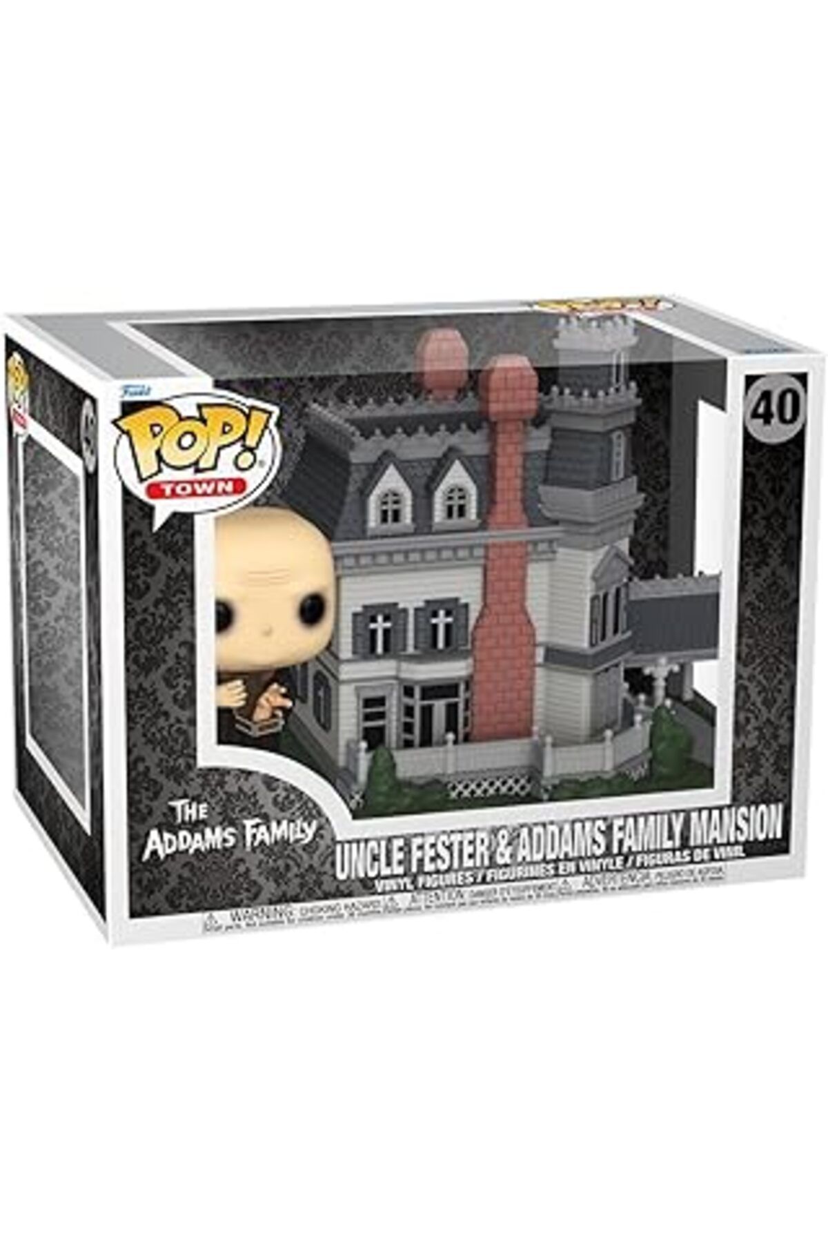 Mu Art Ahşap Nita Toys Funko Pop Town Deluxe: The Addams Family Home - Uncle Fester & Addams Family Mansion Figü